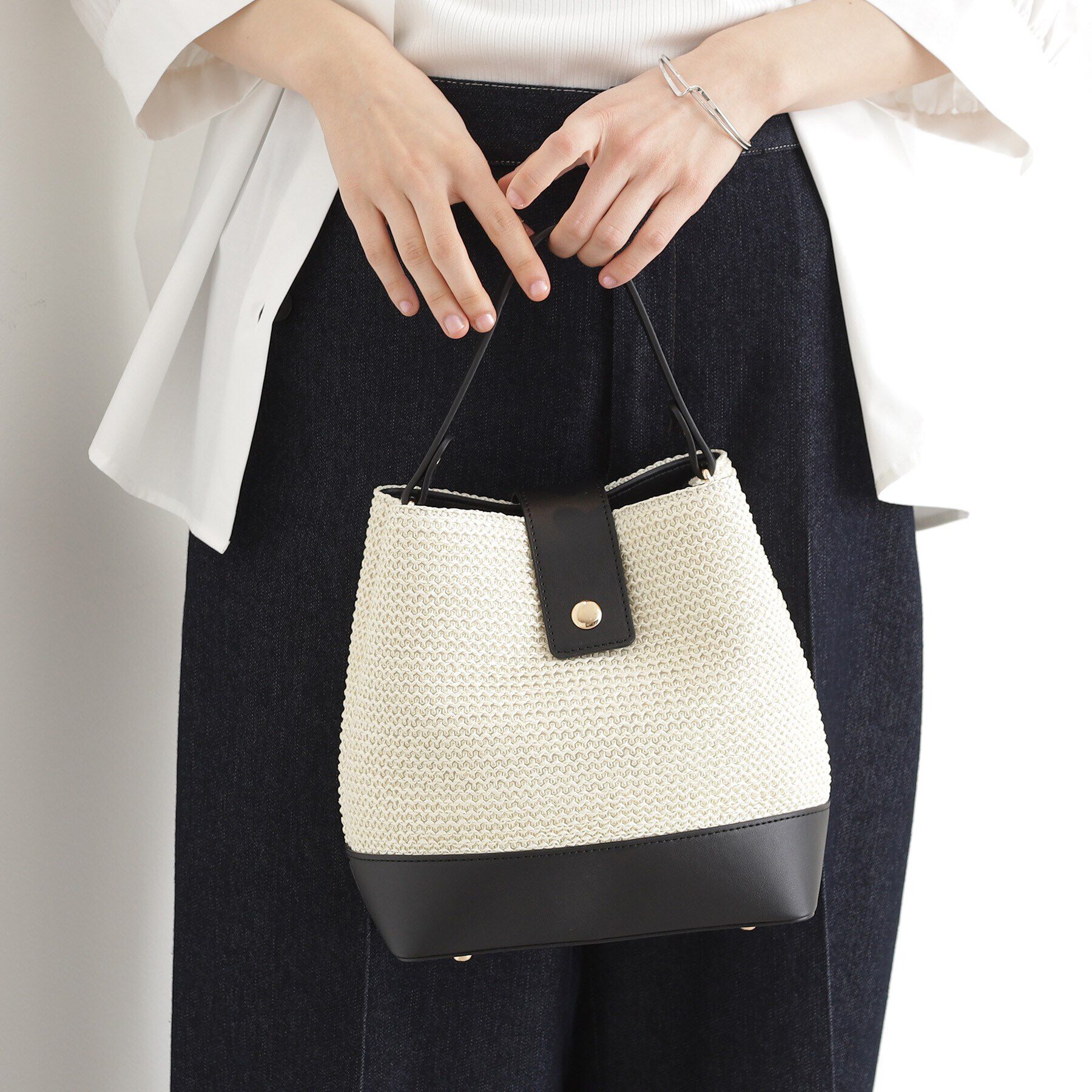 THE SHOP TK「合皮&times;雑材コンビバック【ロゴベルト付】」|ショルダー・メッセンジャー|