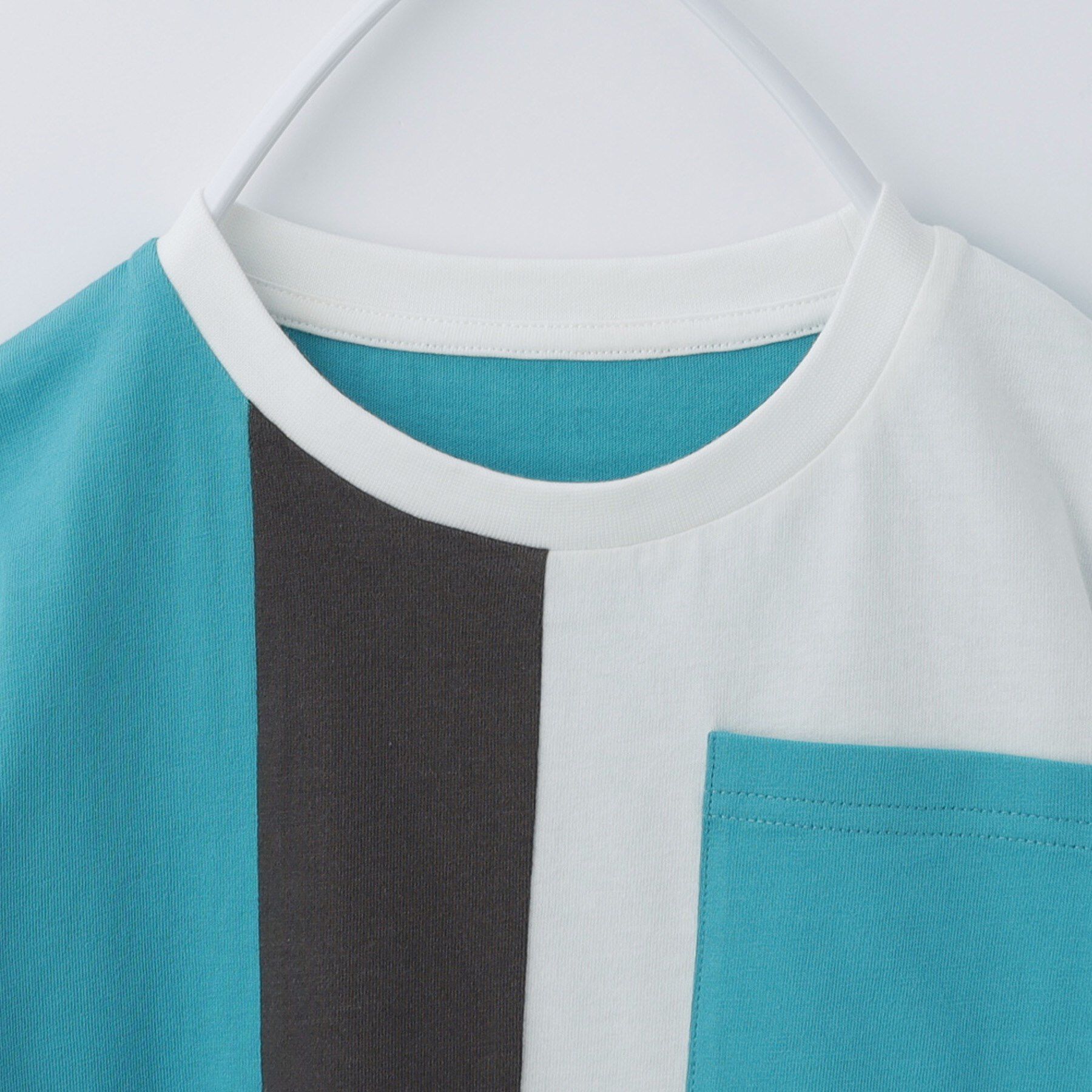 THE SHOP TK「【110-160/洗濯機OK】縦切替えポケットTシャツ」|Tシャツ・カットソー|