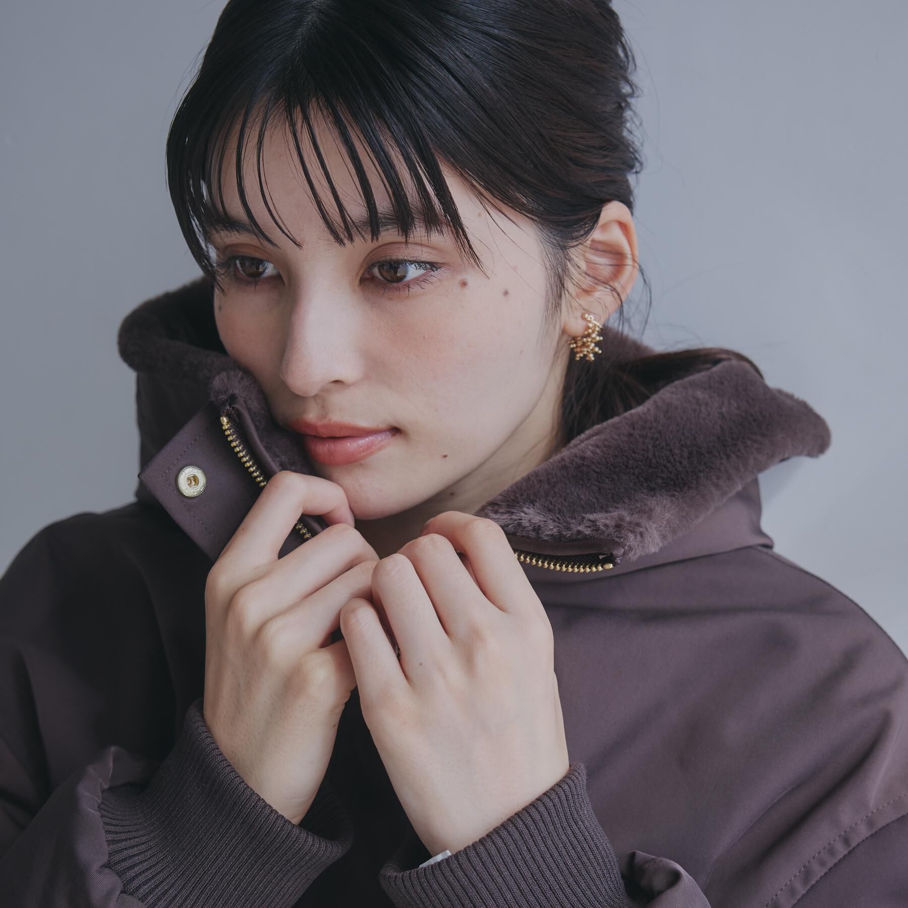 THE SHOP TK「【2WAY/洗える】リバーシブル フェイクファーブルゾン」|ブルゾン・スタジャン|