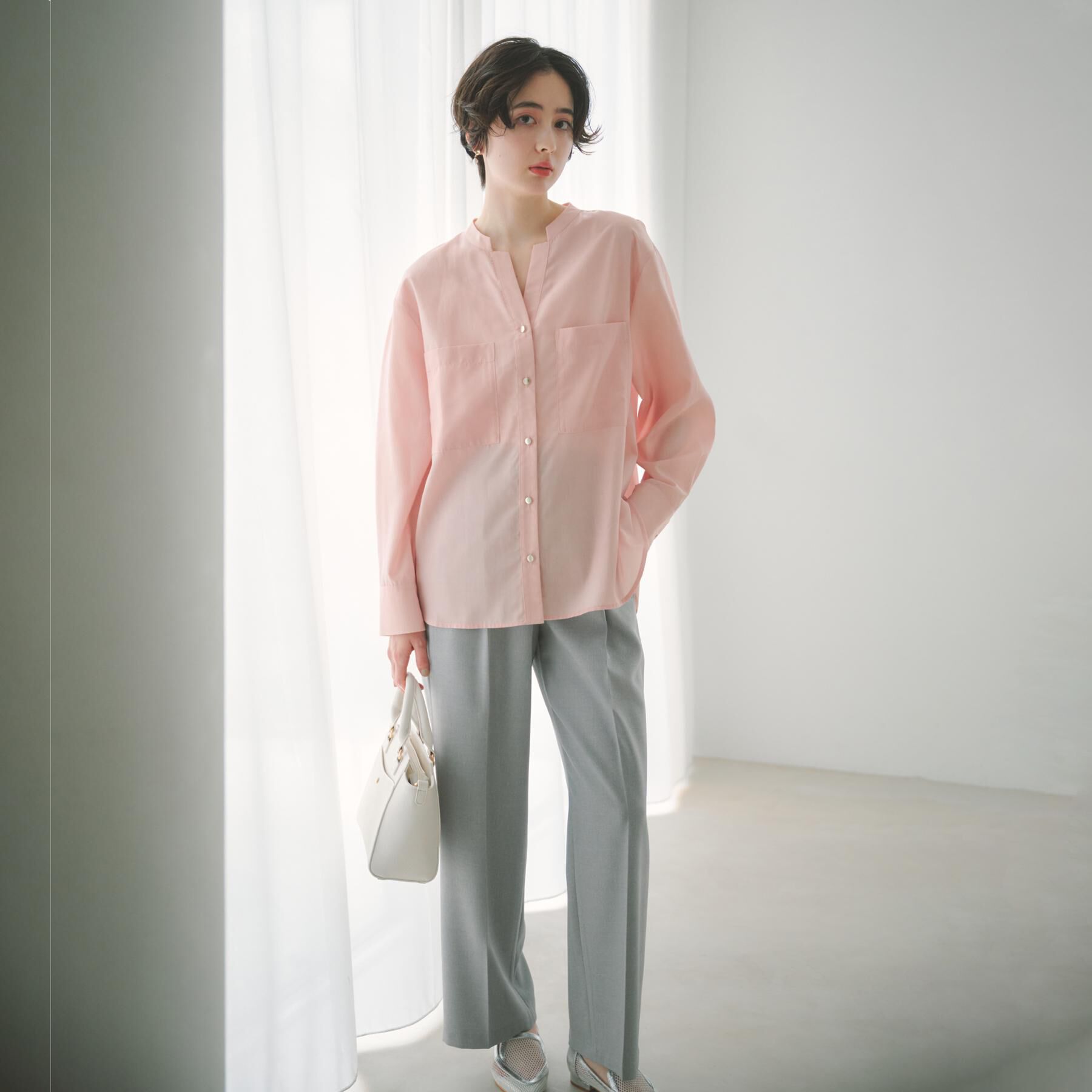 THE SHOP TK「Wポケット金ボタンシャツ」|シャツ・ブラウス|