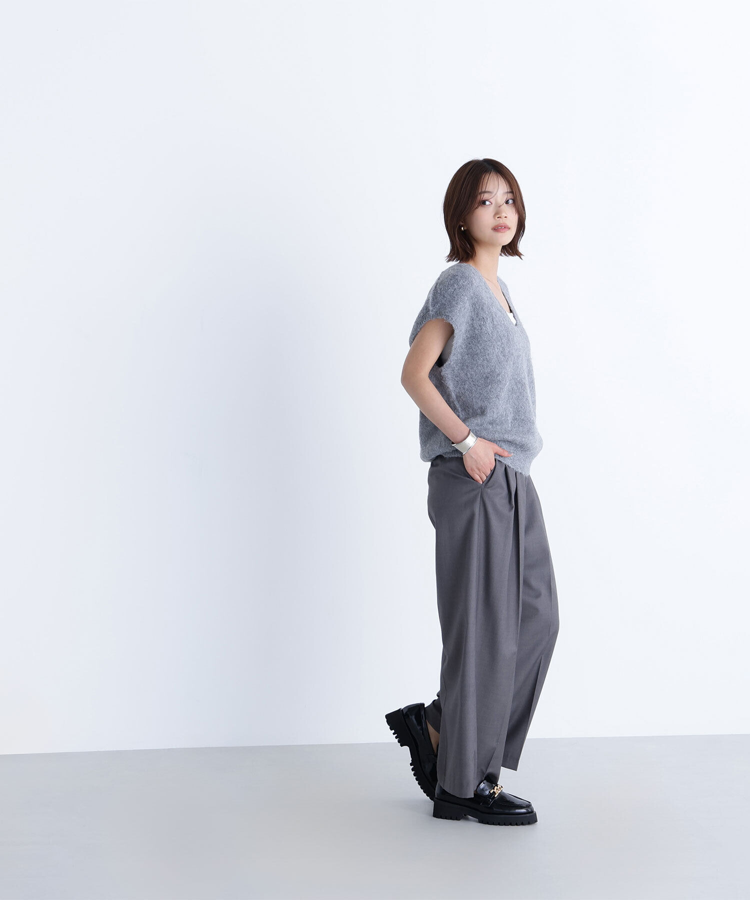  「デザインベルトワイドパンツ」|その他|