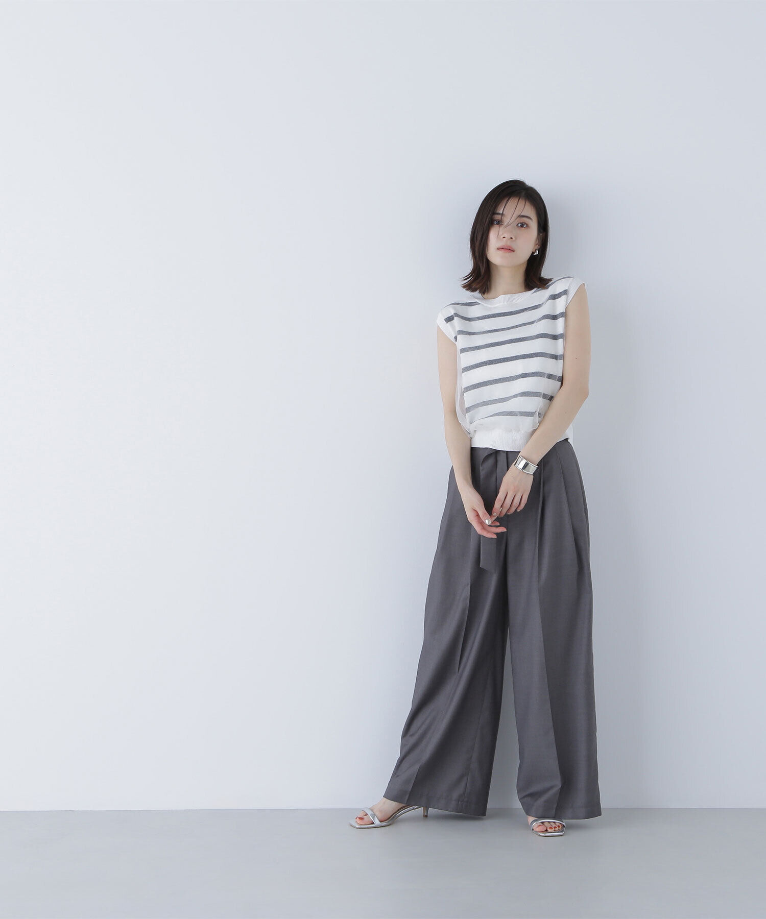  「デザインベルトワイドパンツ」|その他|