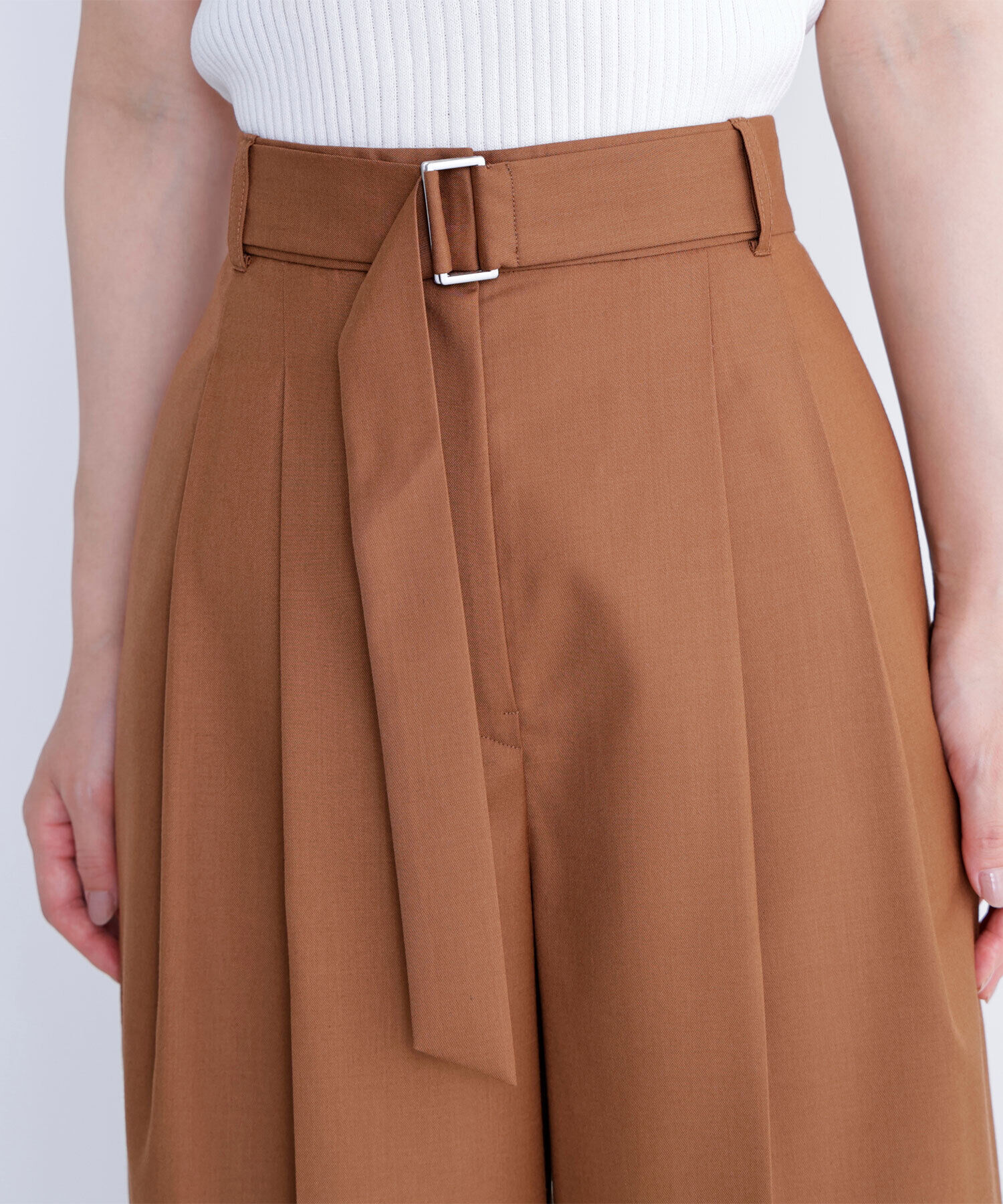  「デザインベルトワイドパンツ」|その他|