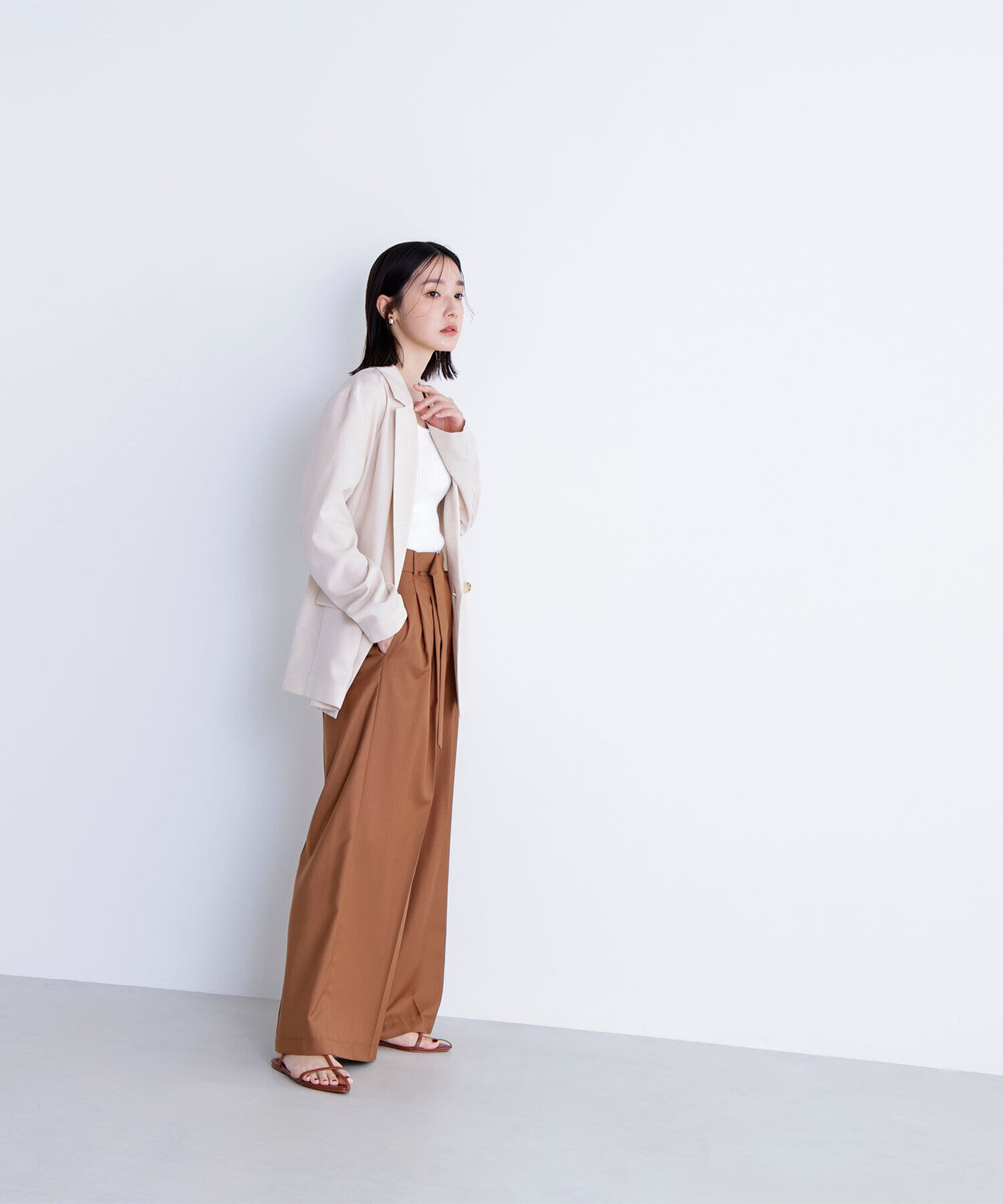  「デザインベルトワイドパンツ」|その他|