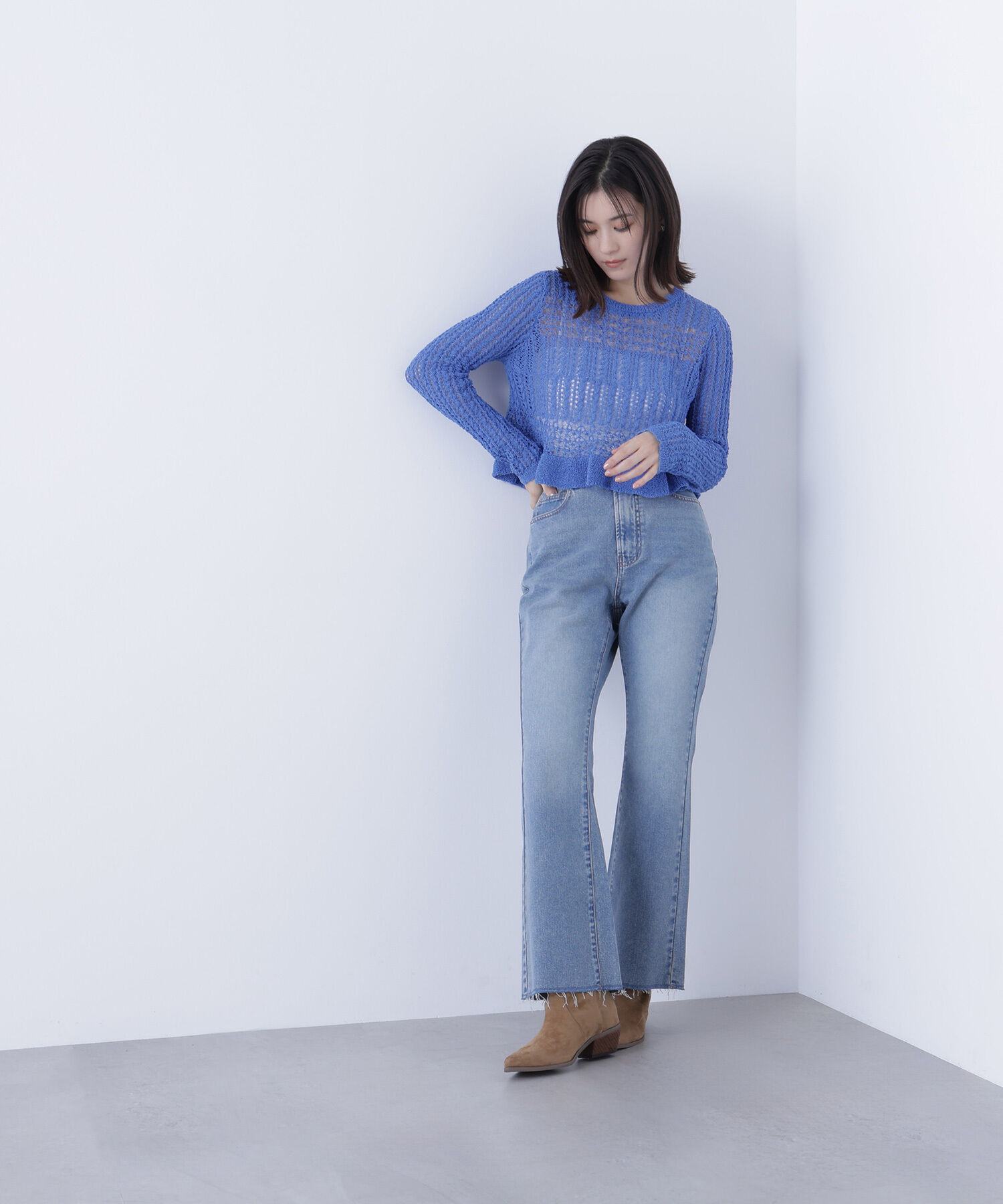  「ハイライズフレアデニムパンツ」|その他|