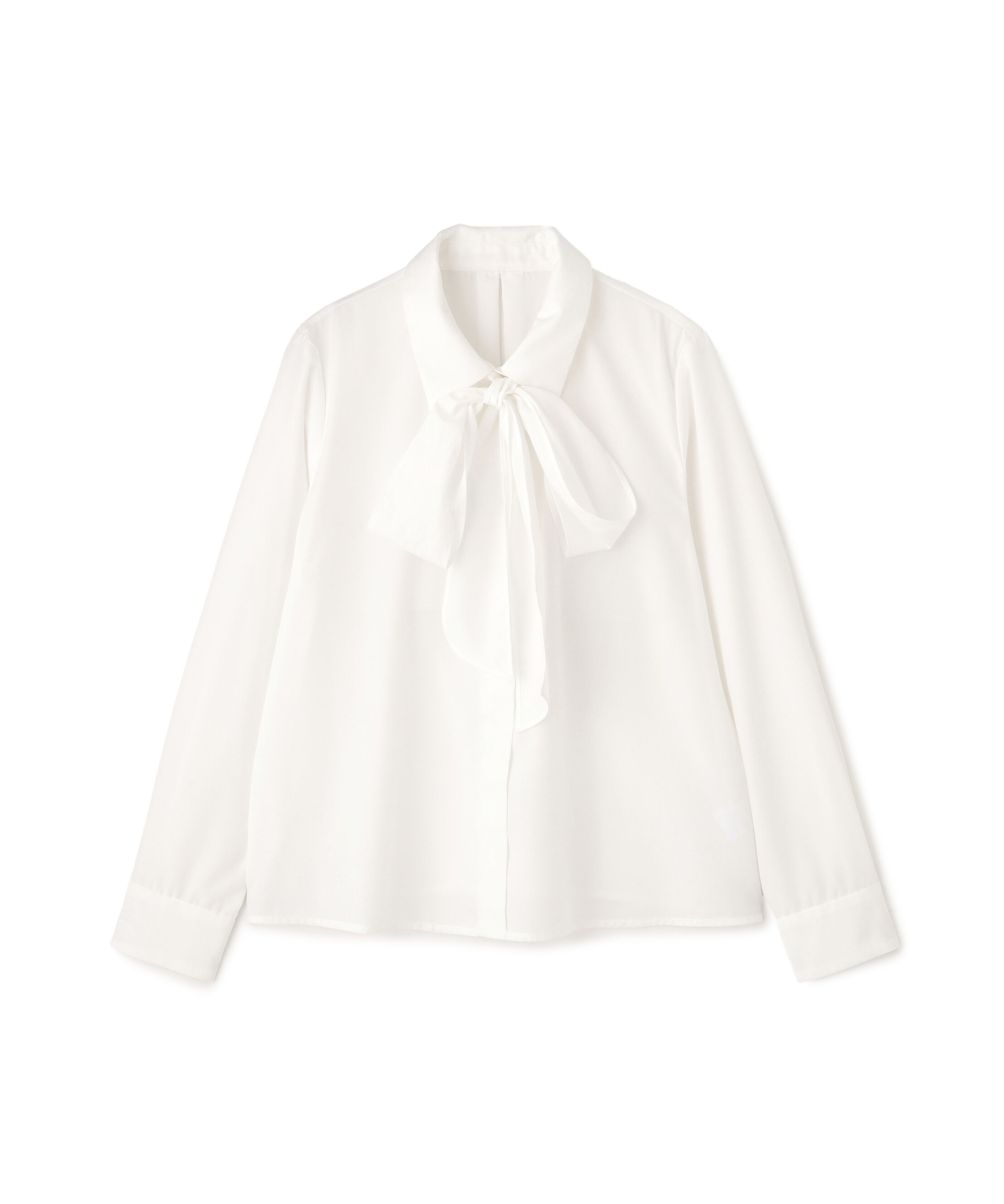  「シャツカラーリボンブラウス」|シャツ・ブラウス|