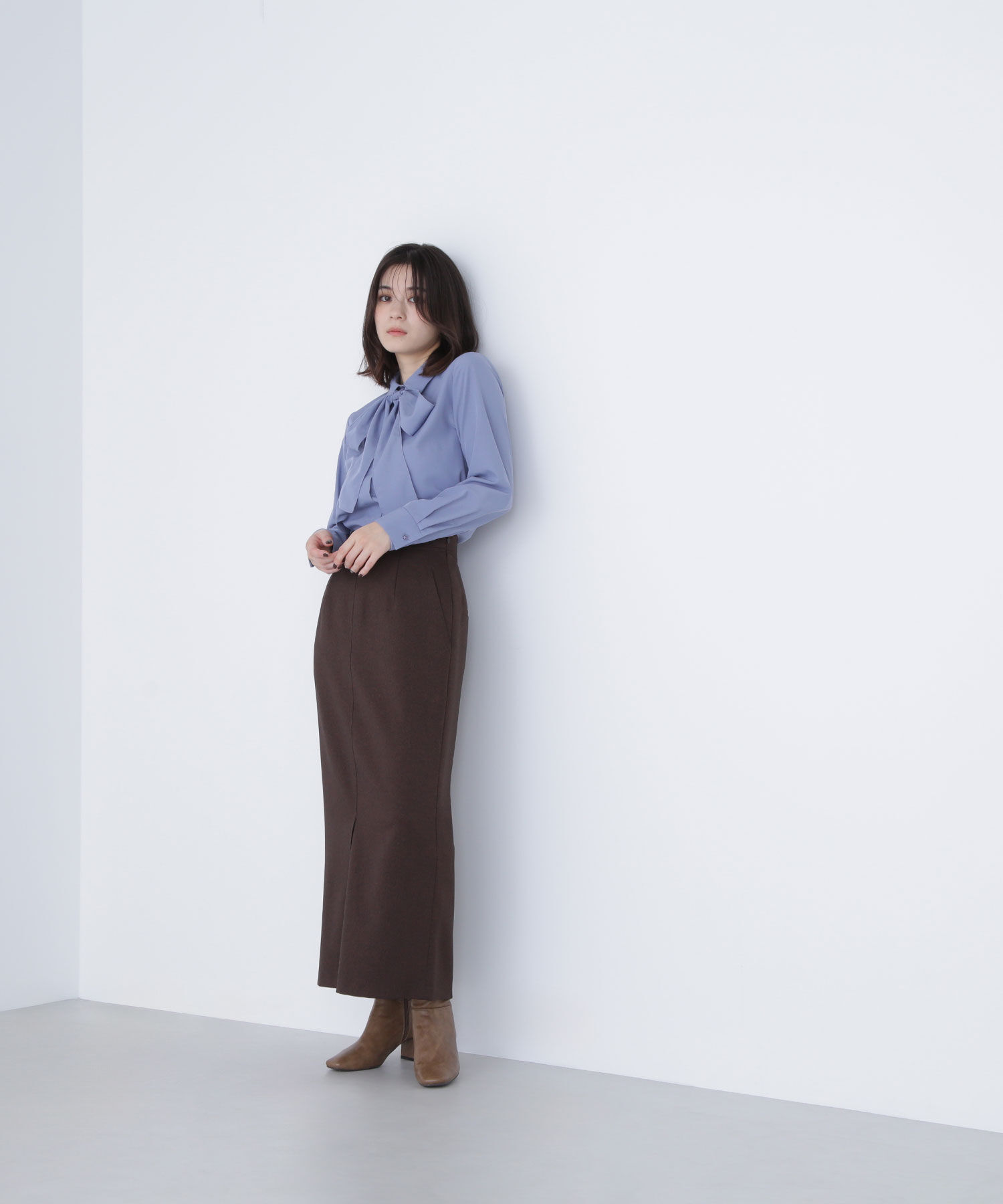  「シャツカラーリボンブラウス」|シャツ・ブラウス|