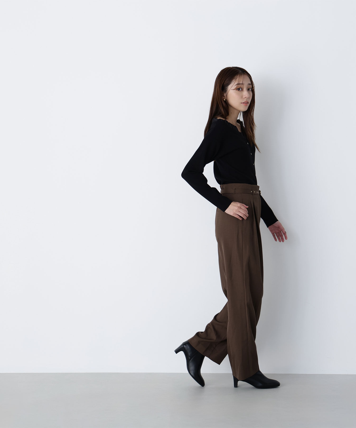  「フリルトリムドッキングニット」|ニット・セーター|