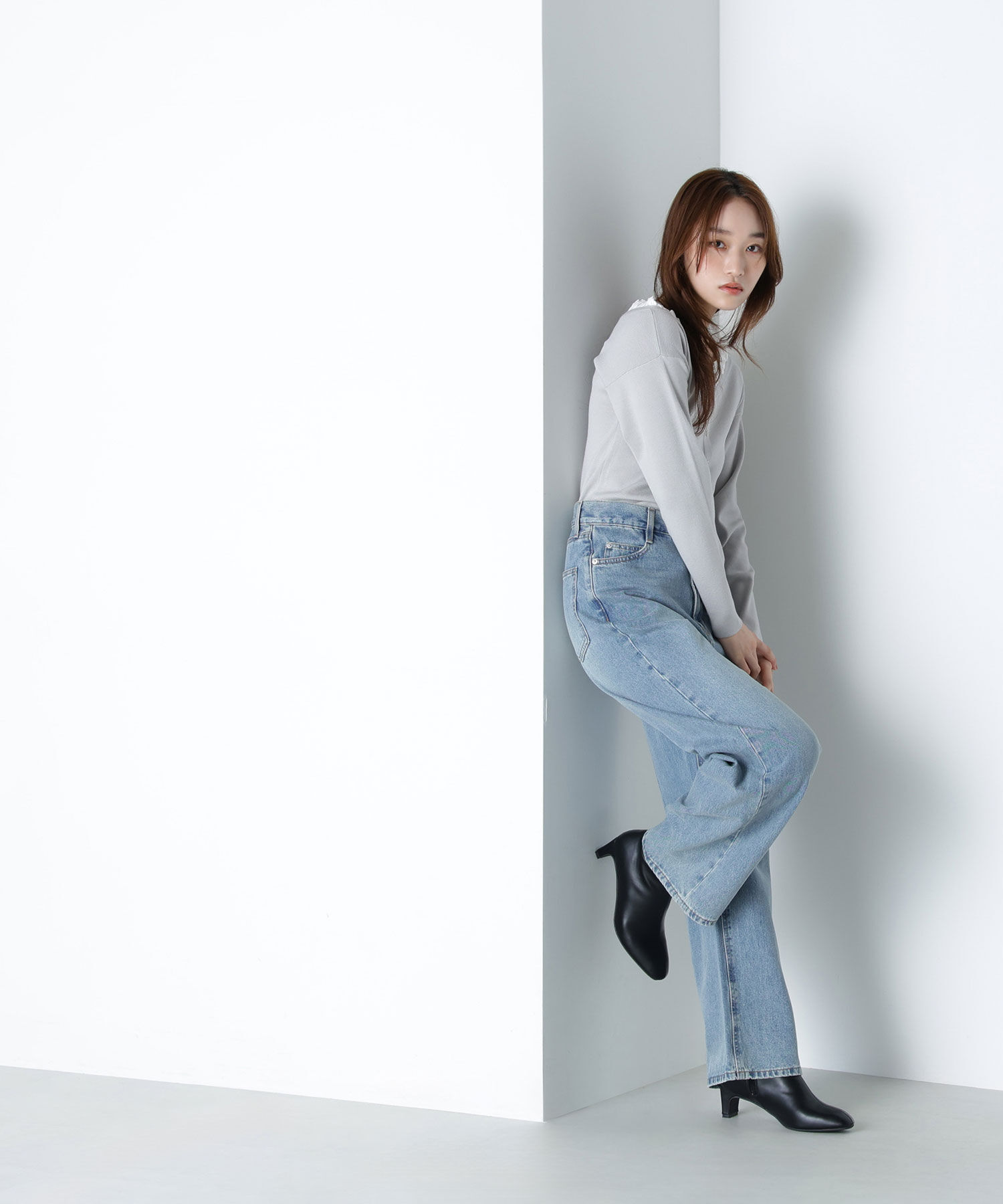  「フリルトリムドッキングニット」|ニット・セーター|