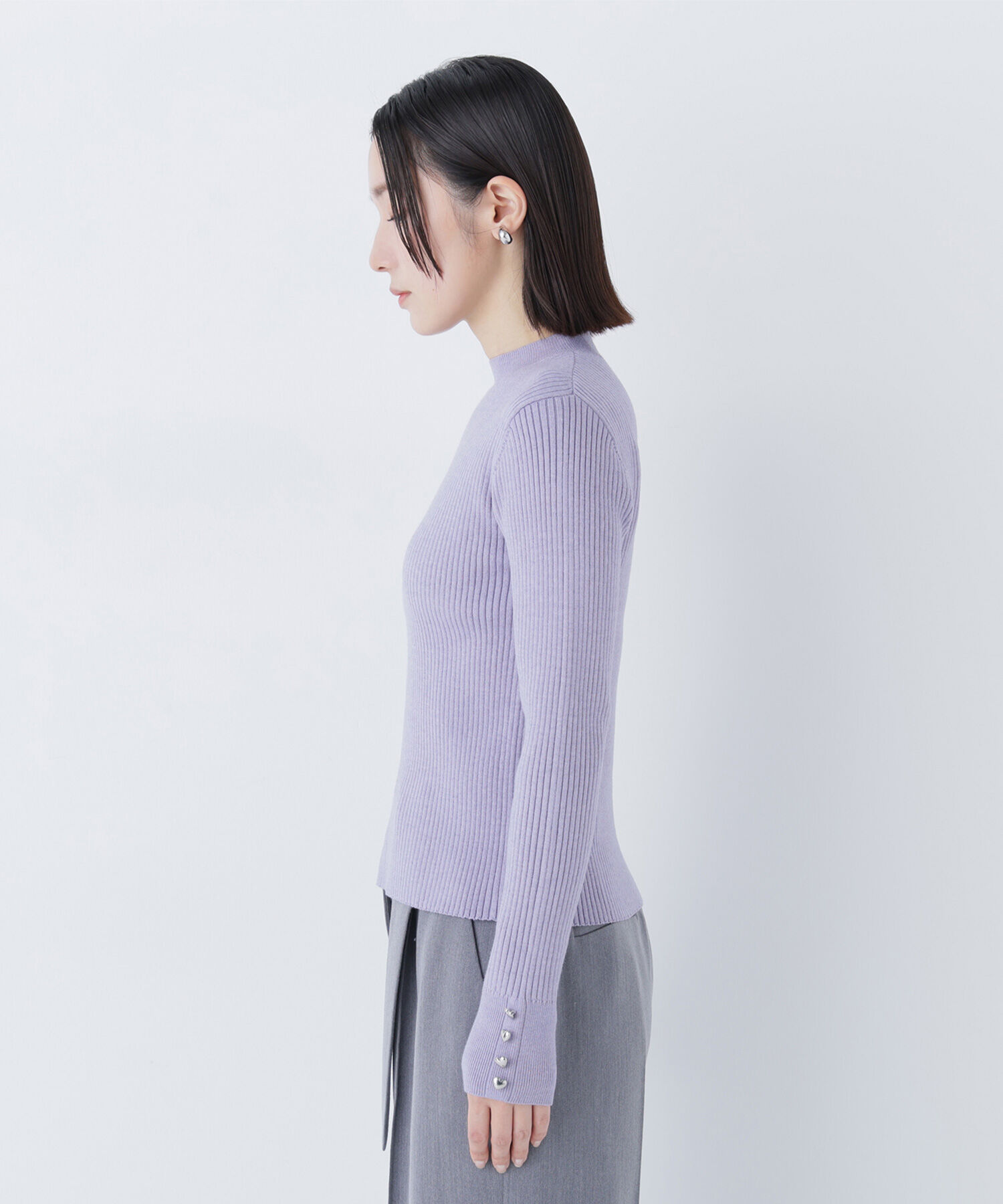  「ハートボタンカフスニット」|ニット・セーター|