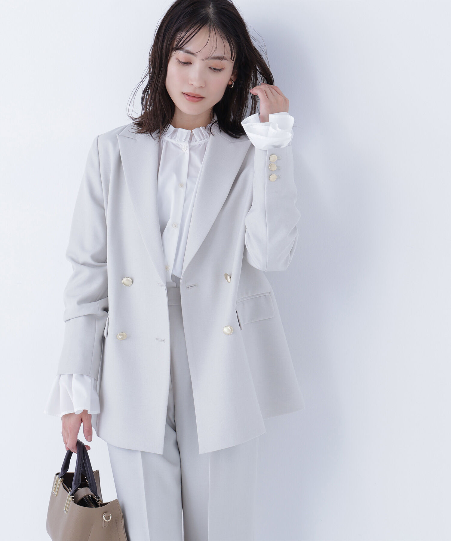  「ダブルブレスト  SETUP ボクシージャケット」|ブルゾン・スタジャン|