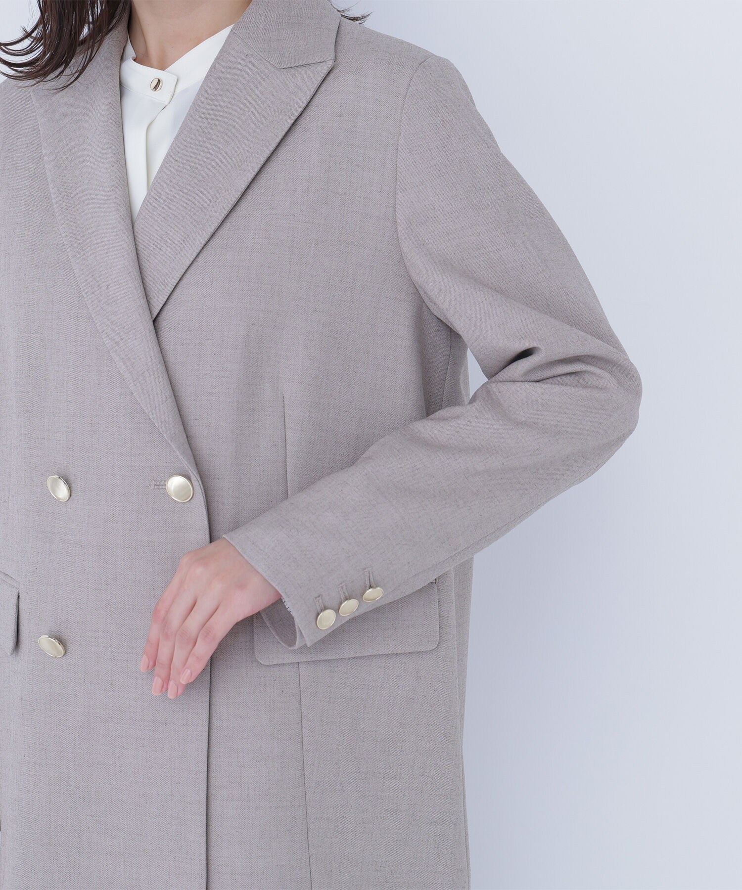  「ダブルブレスト  SETUP ボクシージャケット」|ブルゾン・スタジャン|