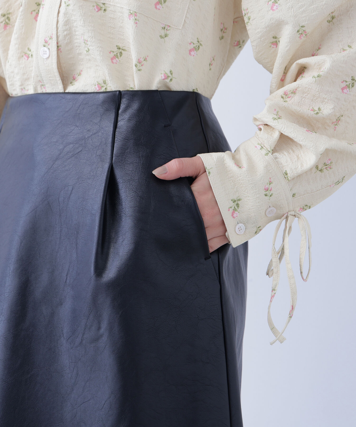  「〈N.〉フェイクレザーミニスカート」|スカート|