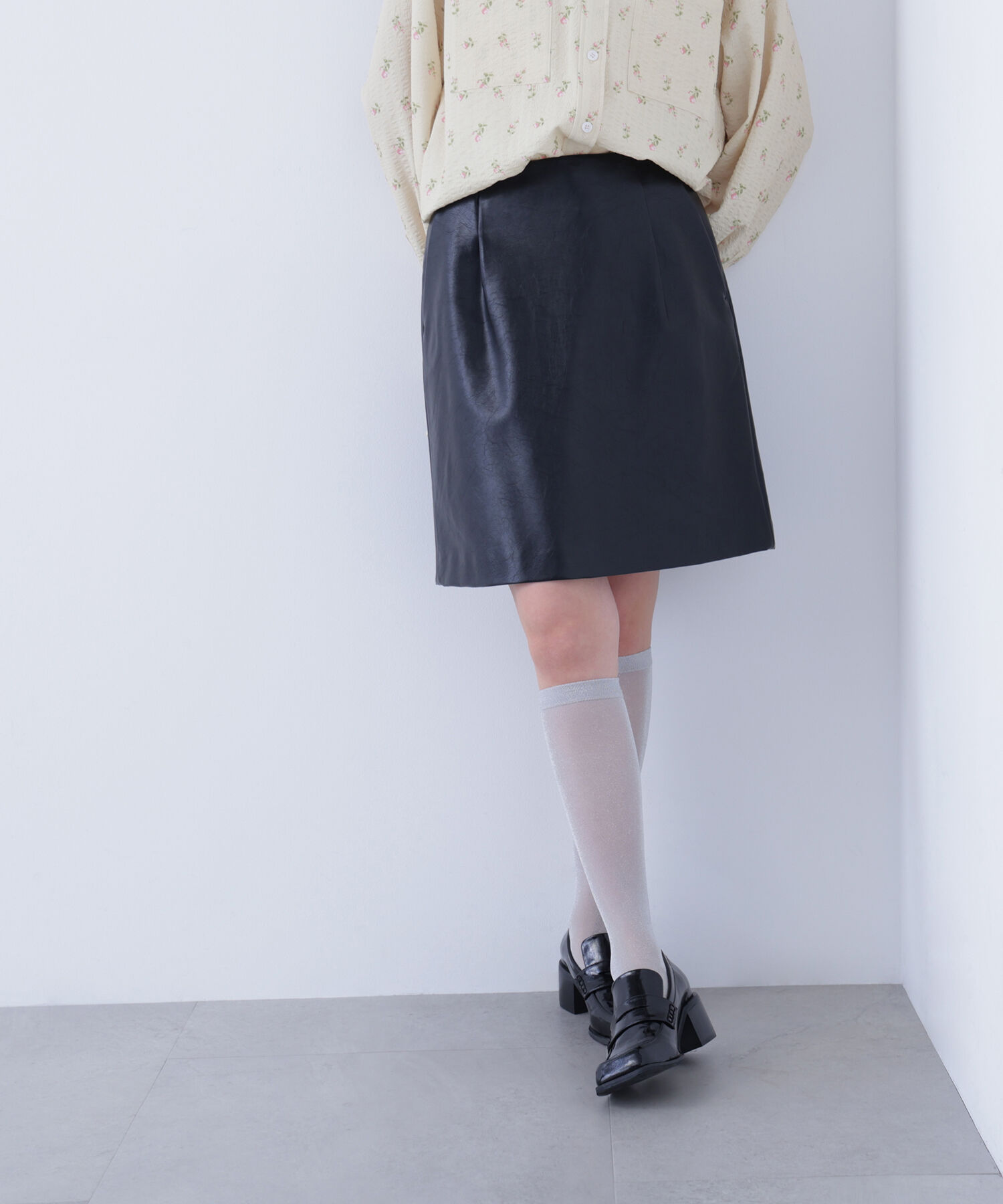  「〈N.〉フェイクレザーミニスカート」|スカート|