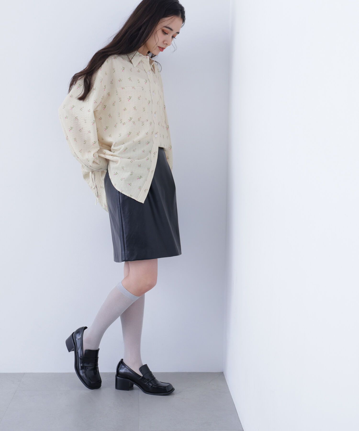  「〈N.〉フェイクレザーミニスカート」|スカート|