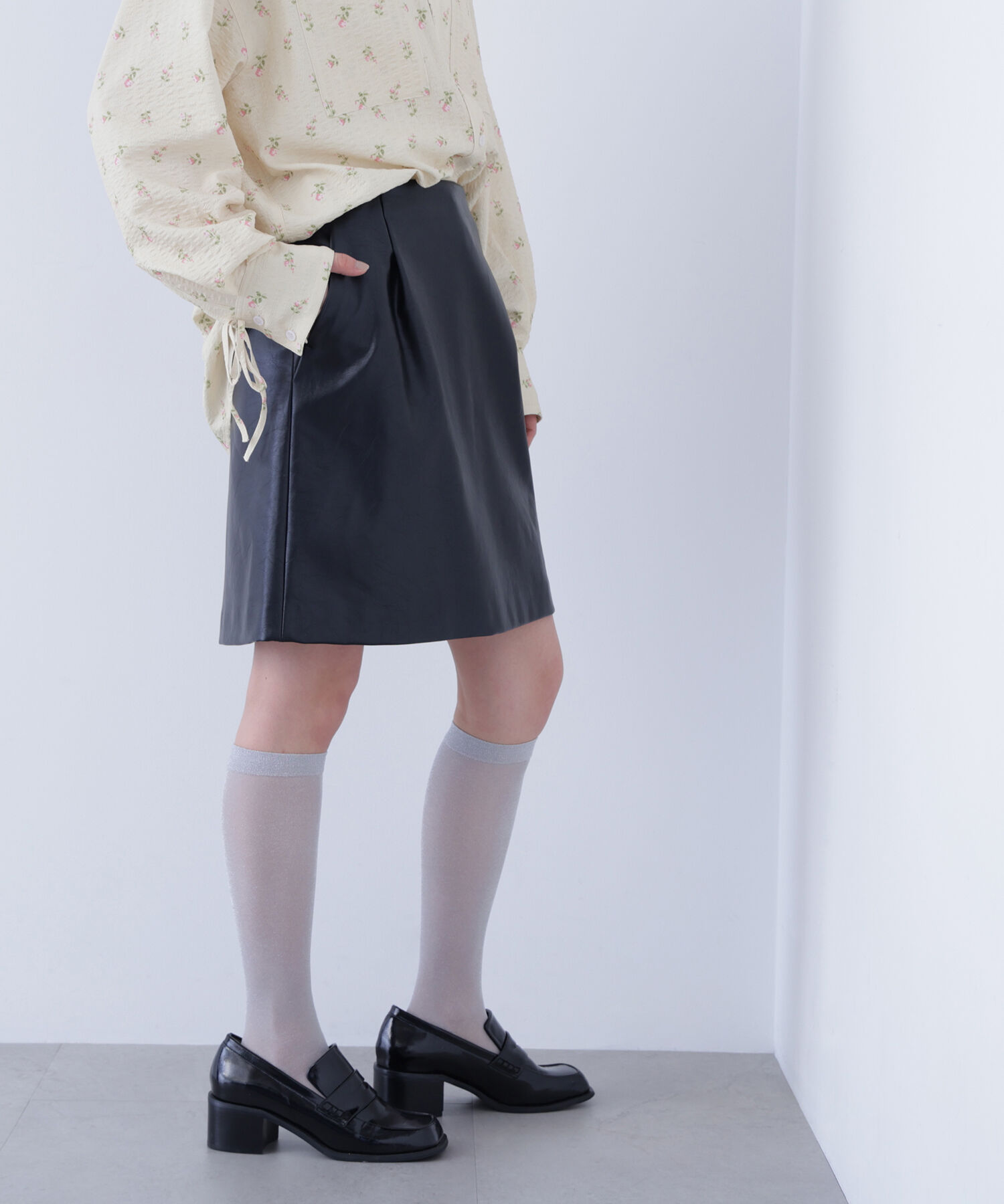  「〈N.〉フェイクレザーミニスカート」|スカート|