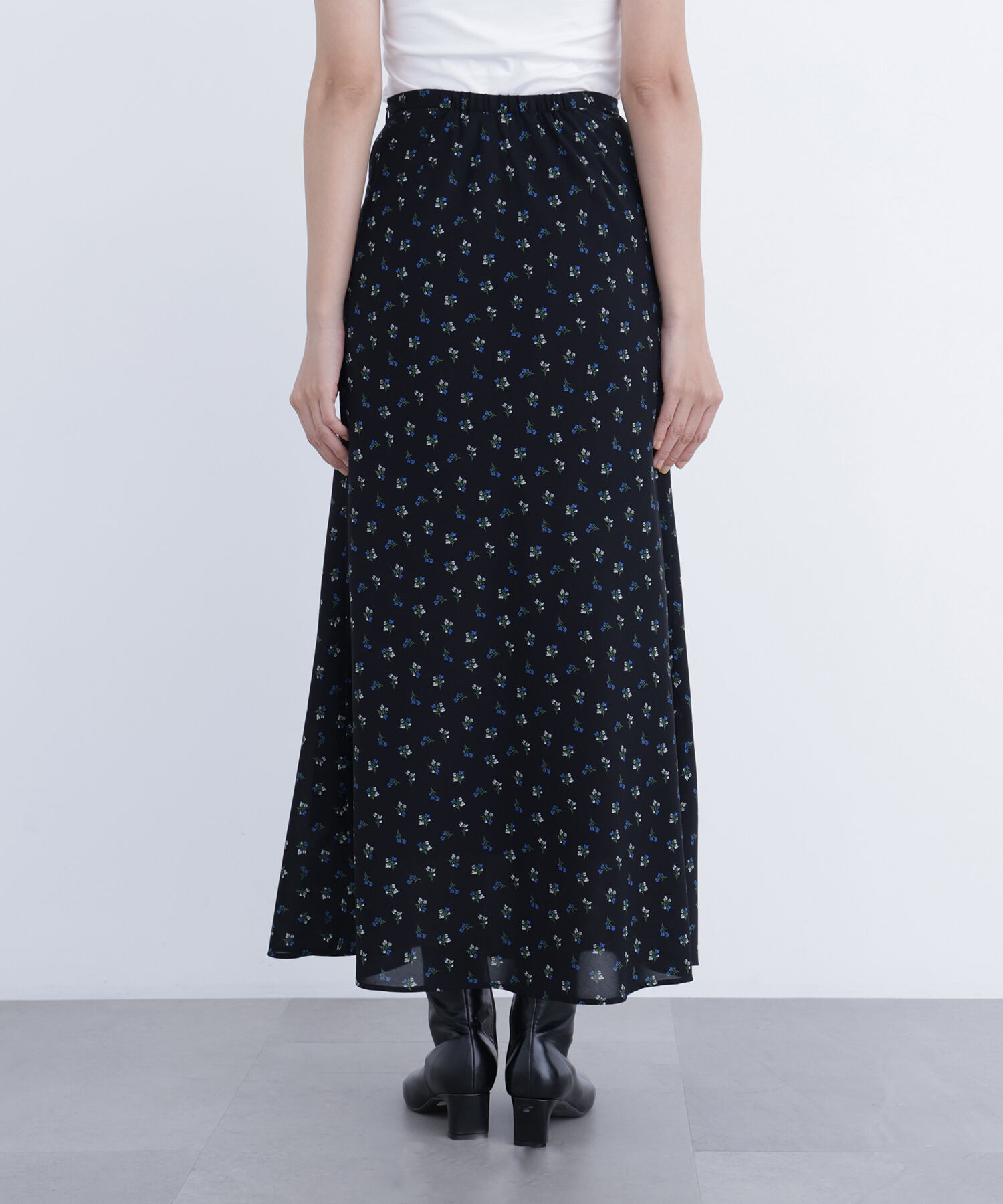  「〈N.〉フラワープリントナロースカート」|スカート|