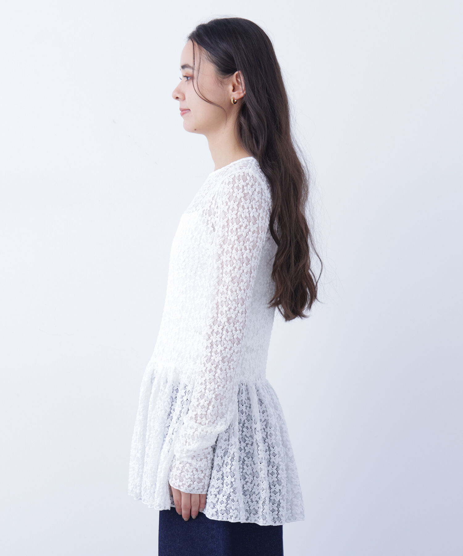  「〈N.〉 レースペプラムトップス」|Tシャツ・カットソー|