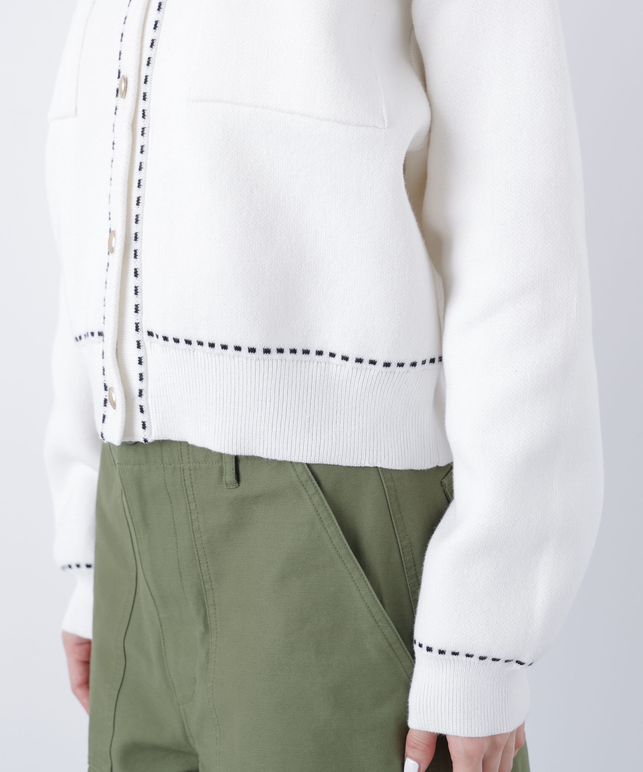  「〈N.〉ステッチニットジャケット」|ニット・セーター|