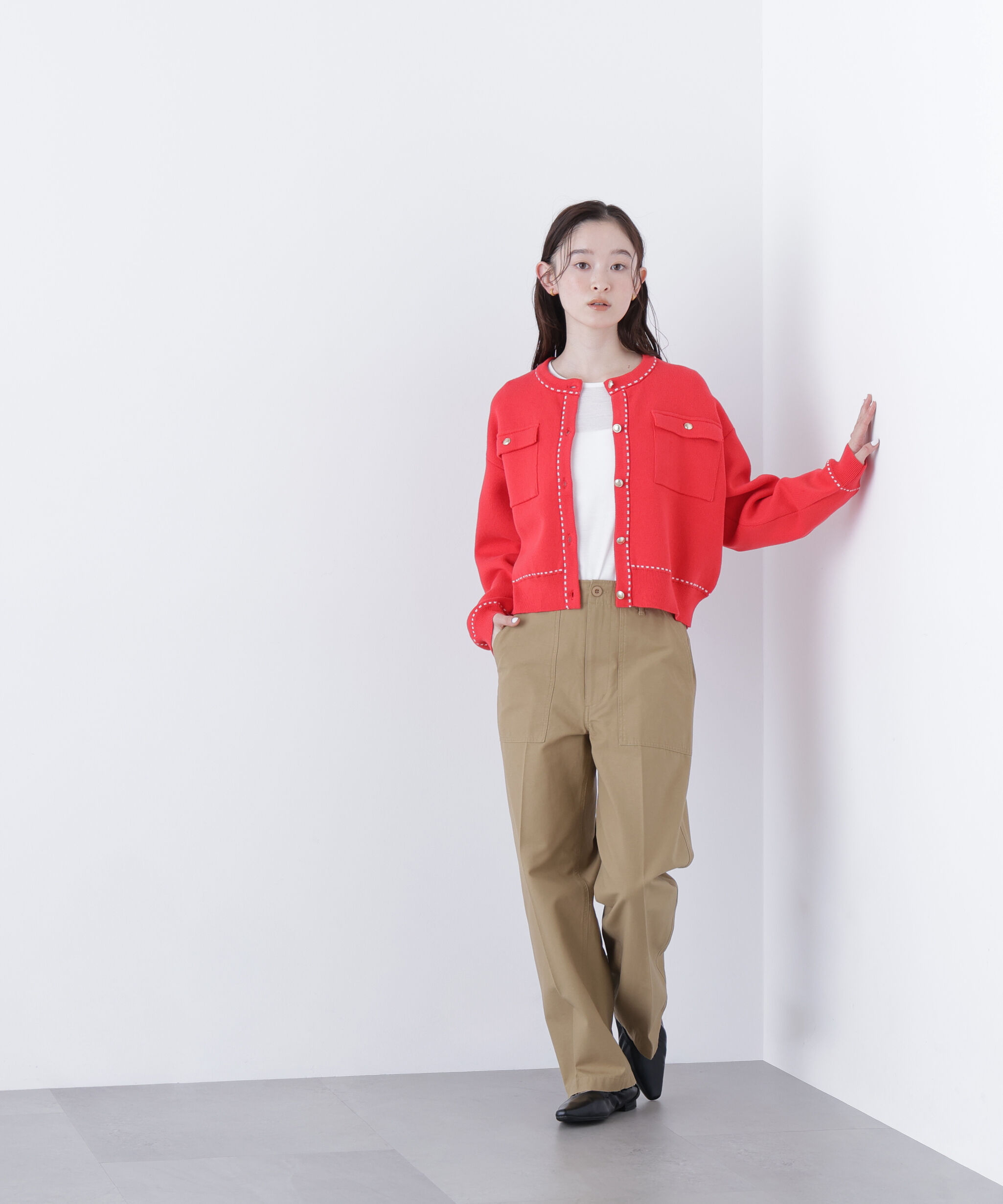  「〈N.〉ステッチニットジャケット」|ニット・セーター|