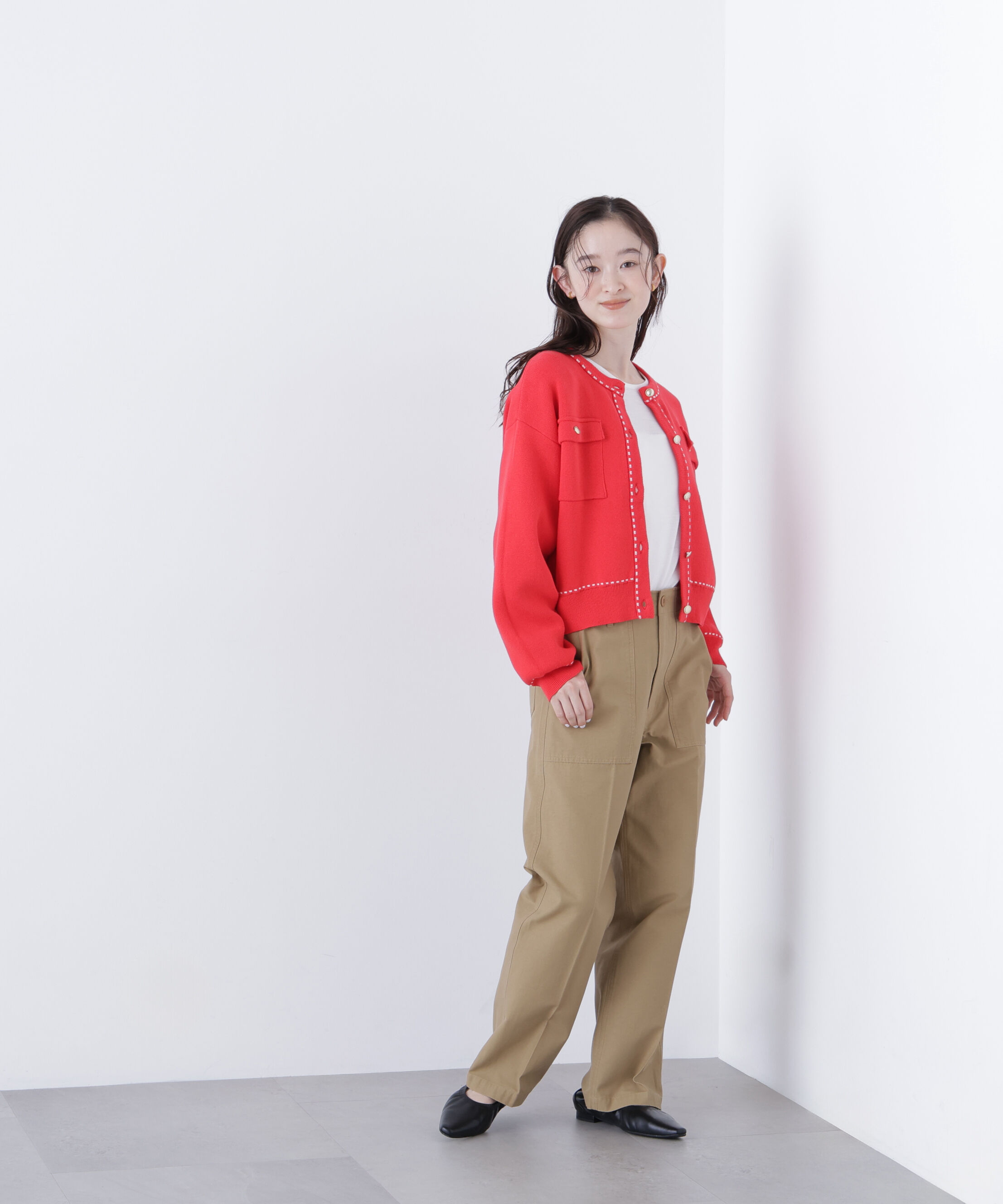  「〈N.〉ステッチニットジャケット」|ニット・セーター|