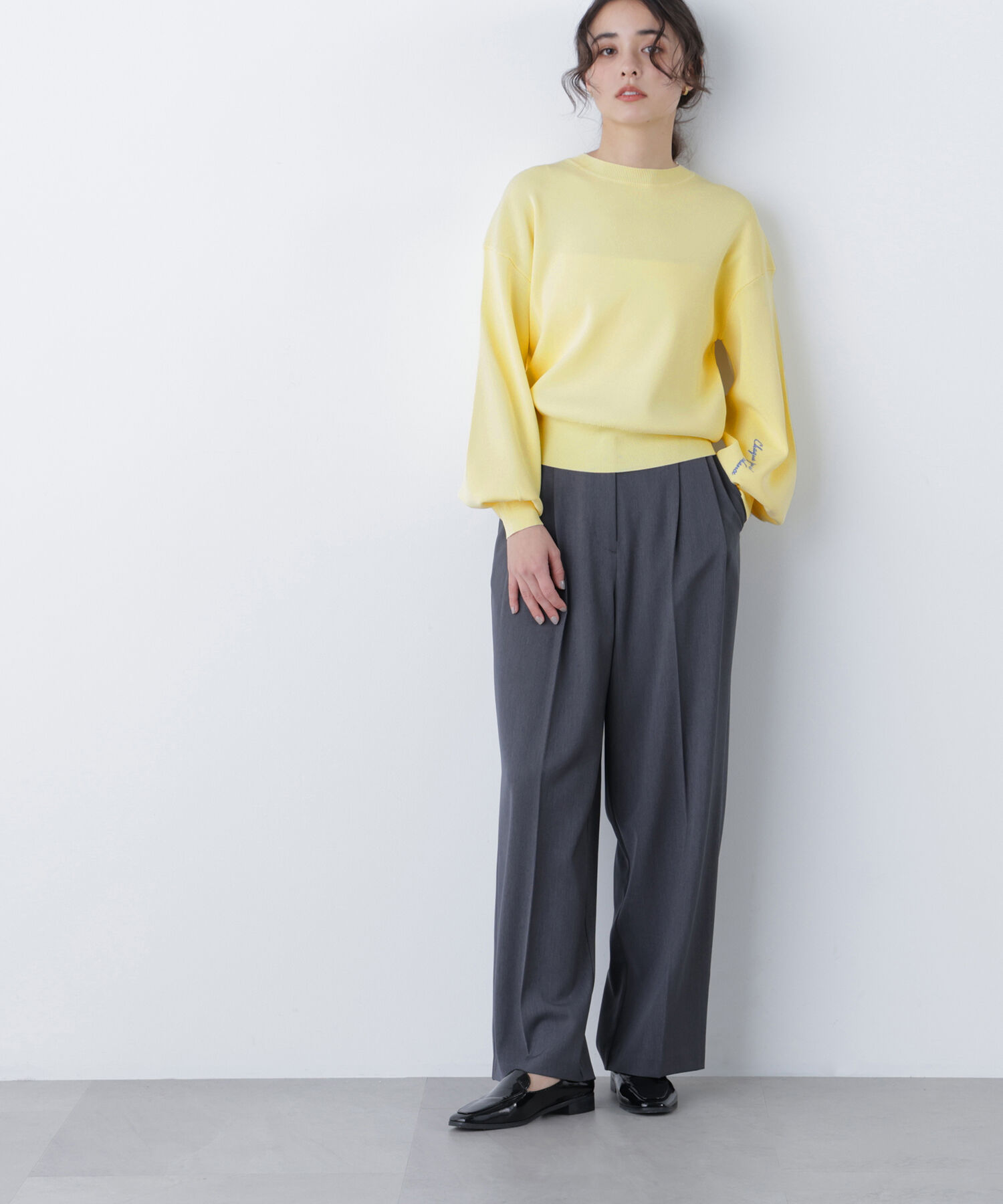  「〈N.〉ロゴ刺繍スウェットライクニット」|ニット・セーター|