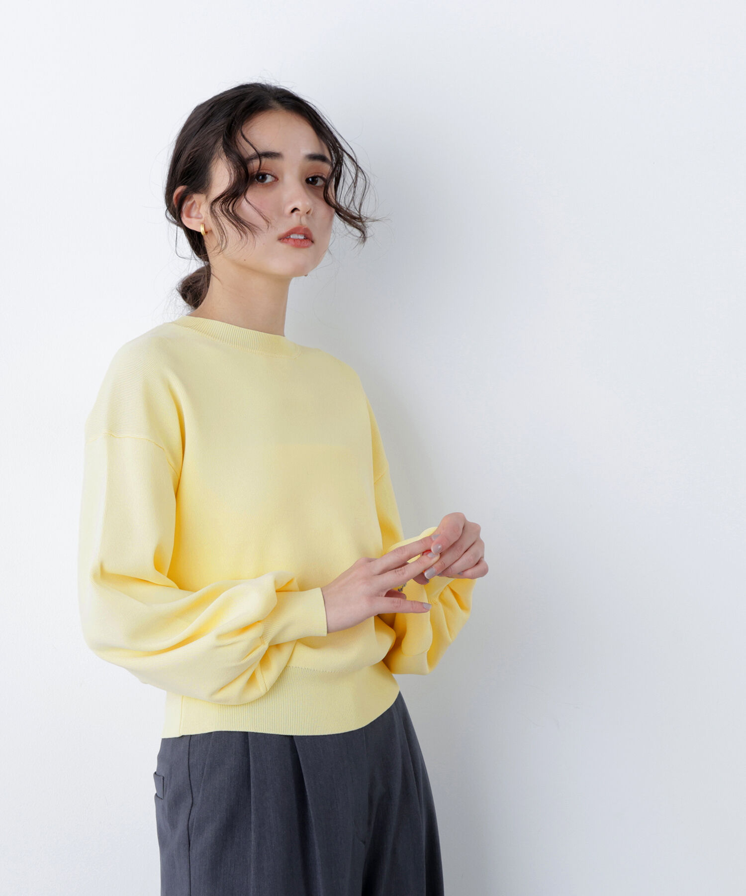  「〈N.〉ロゴ刺繍スウェットライクニット」|ニット・セーター|