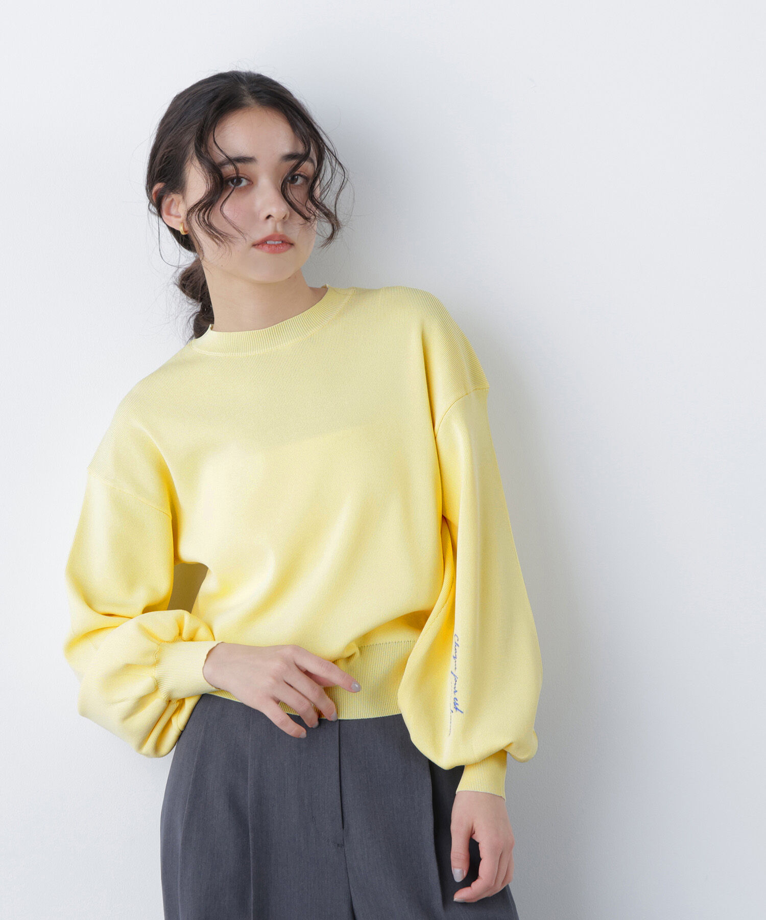  「〈N.〉ロゴ刺繍スウェットライクニット」|ニット・セーター|