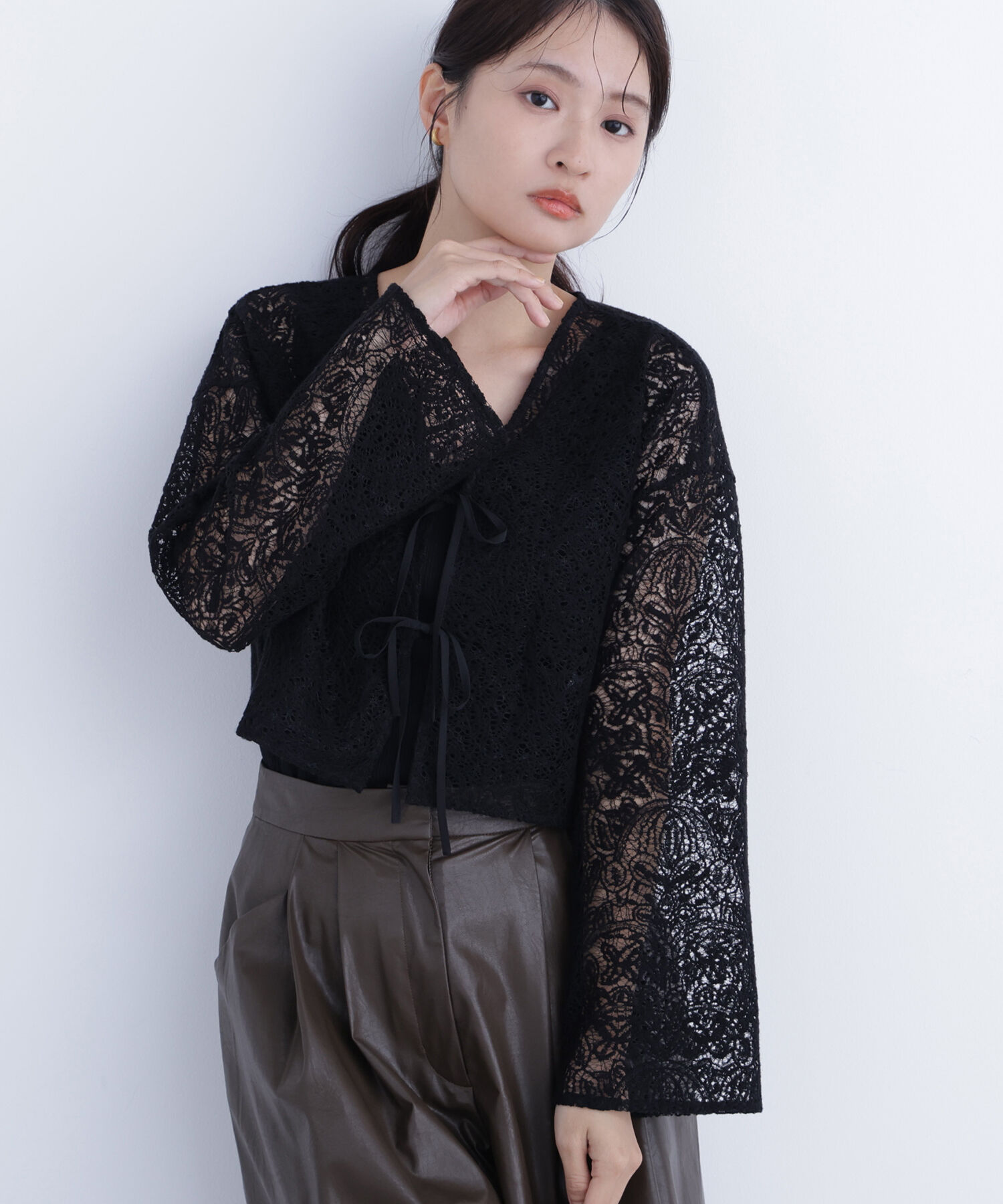  「〈N.〉レース羽織ブラウス」|シャツ・ブラウス|