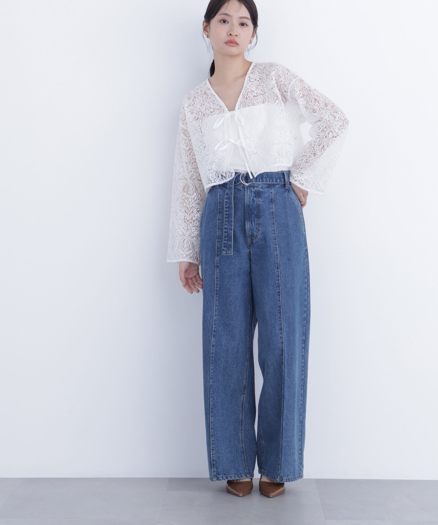  「〈N.〉レース羽織ブラウス」|シャツ・ブラウス|