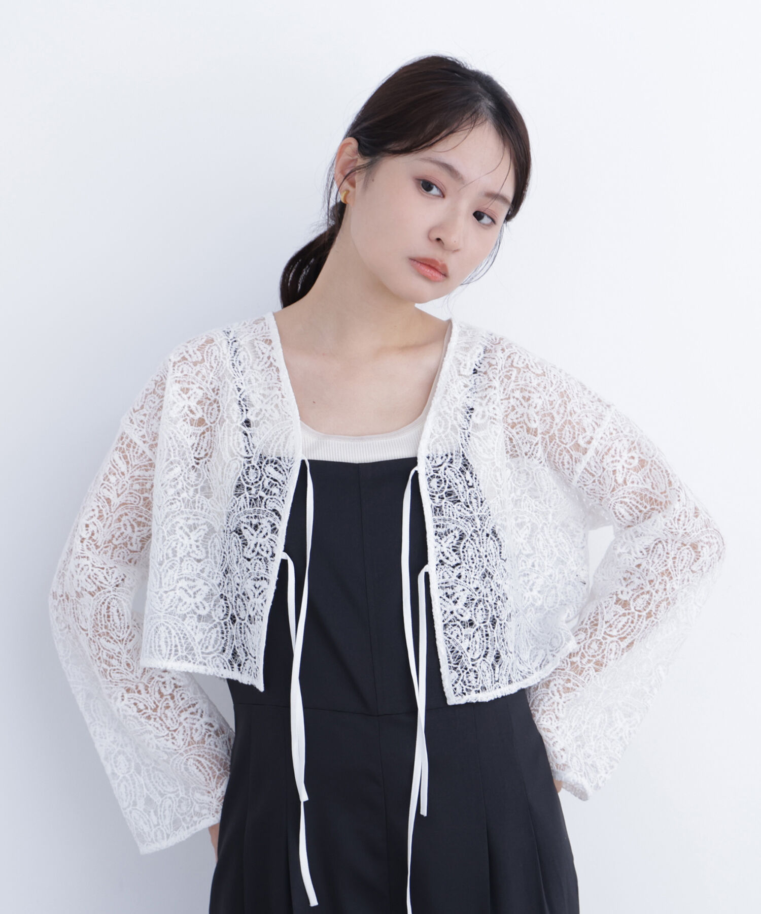  「〈N.〉レース羽織ブラウス」|シャツ・ブラウス|