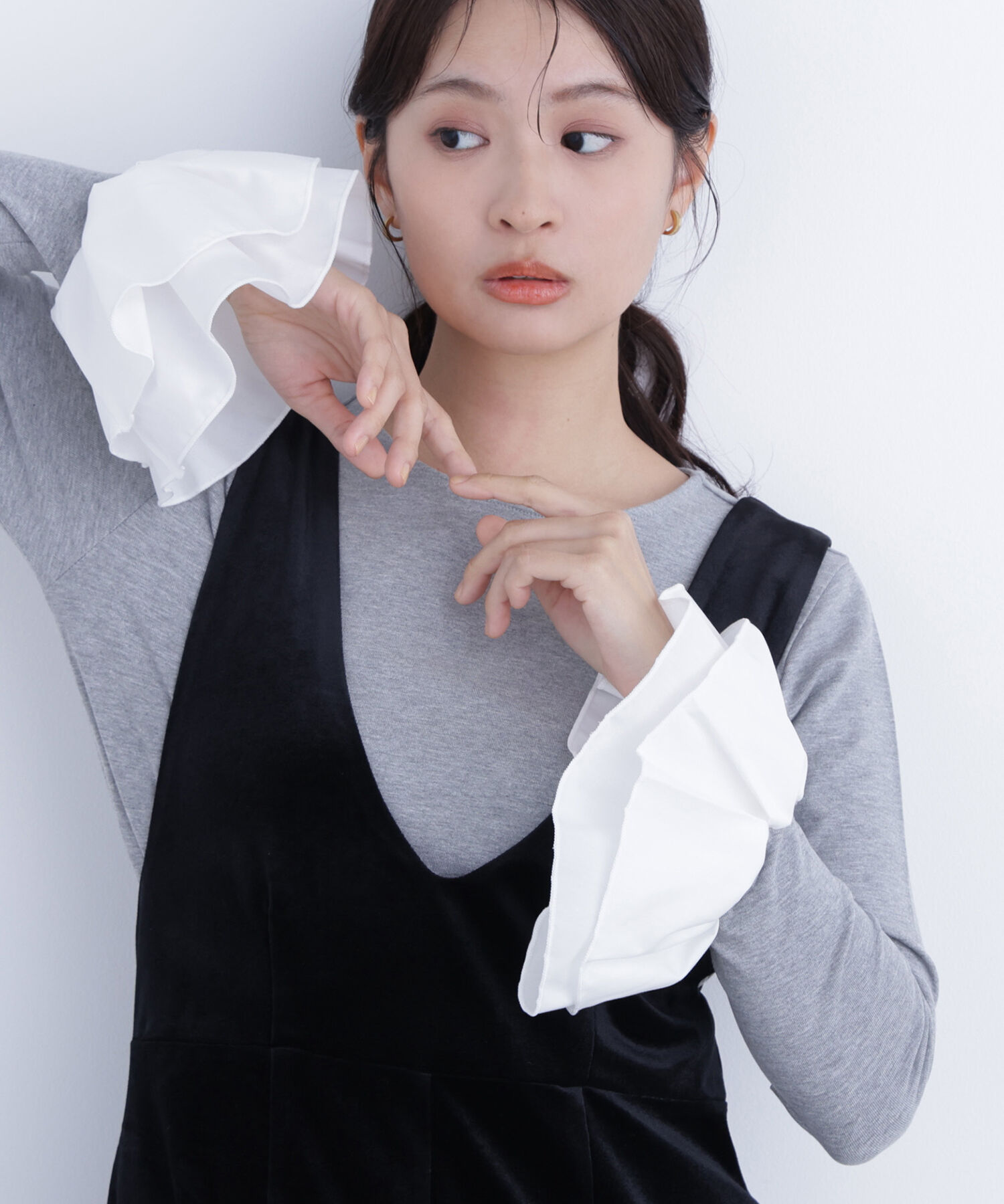  「〈N.〉カフスドッキングカットソー」|Tシャツ・カットソー|グレー2