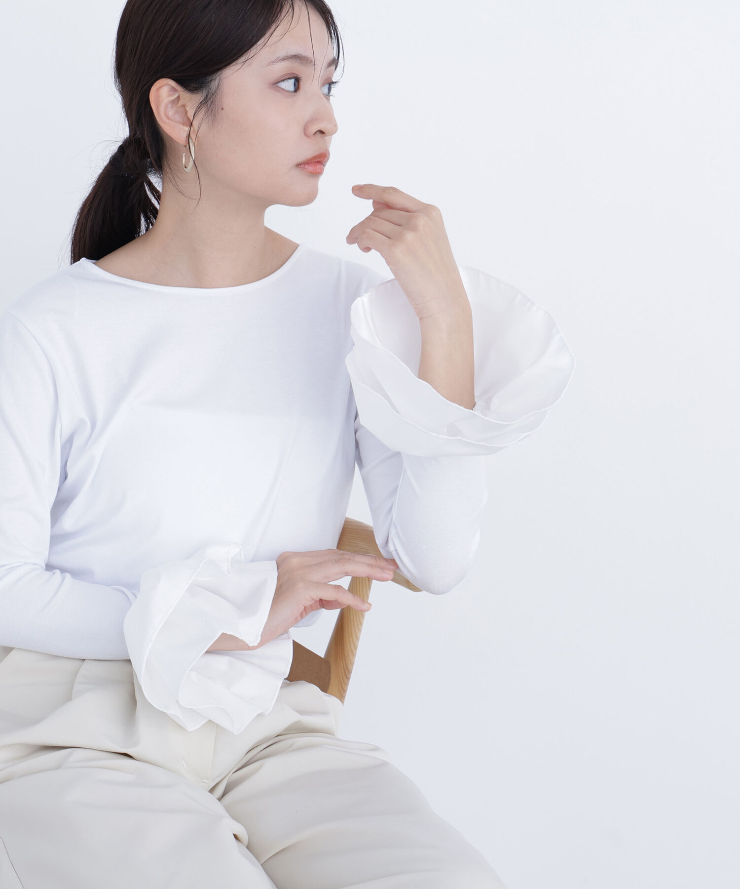  「〈N.〉カフスドッキングカットソー」|Tシャツ・カットソー|