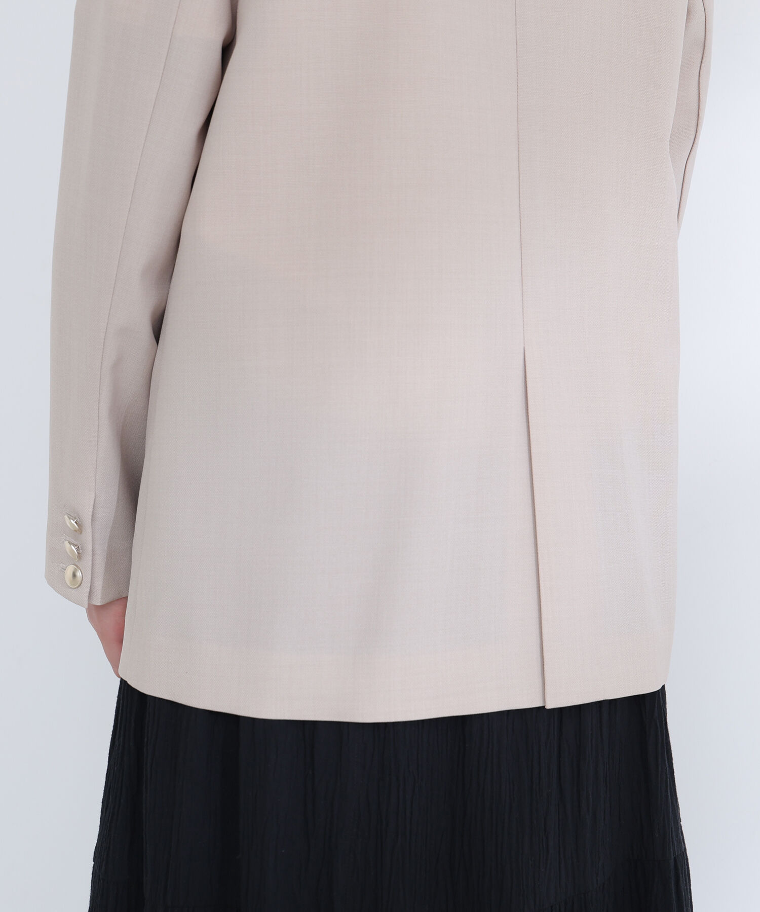  「リネンライクダブルブレストボクシージャケット」|ブルゾン・スタジャン|