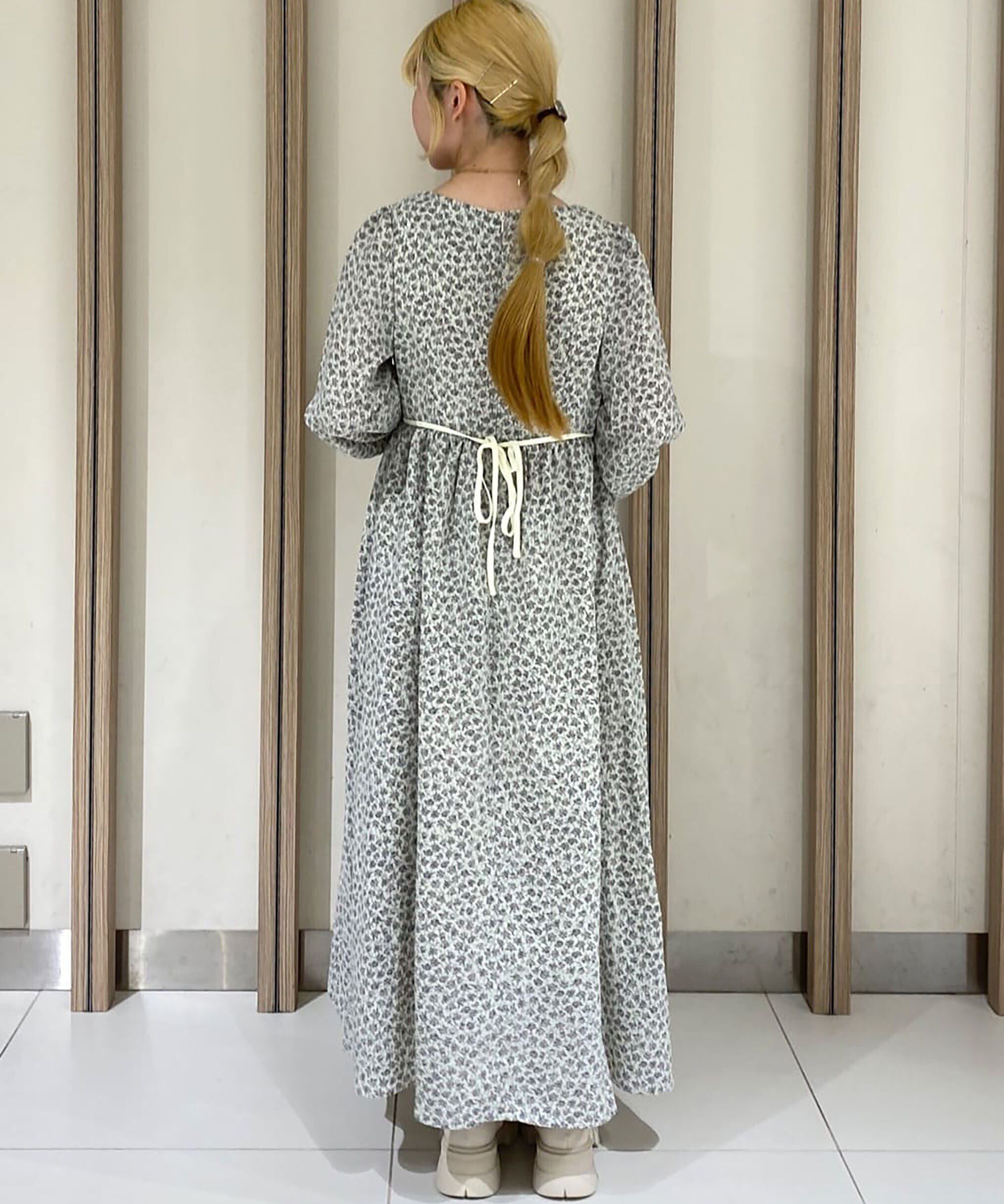  「小花柄ビスチェドッキングワンピース」|ワンピース|