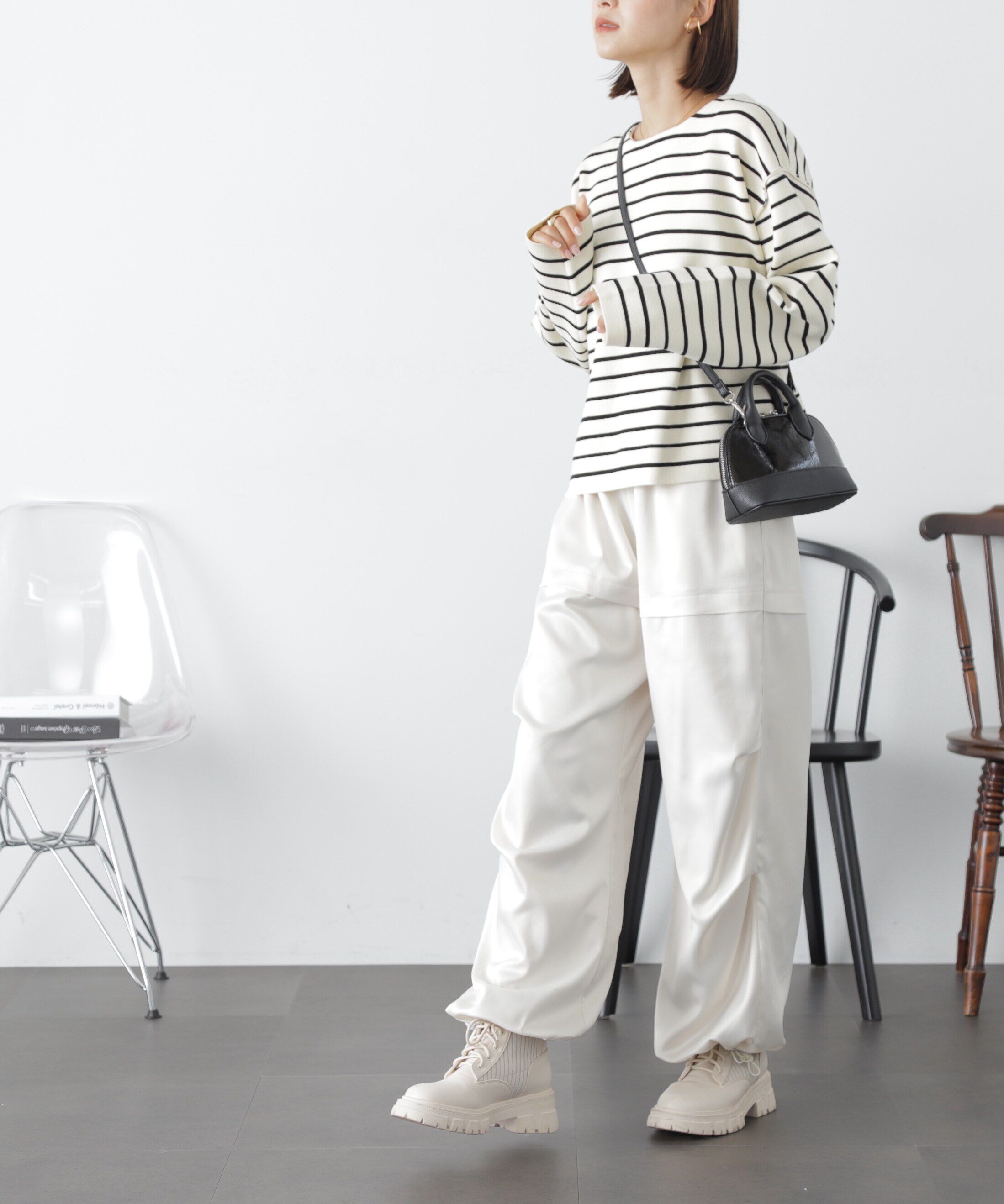  「［洗える］マシンウォッシャブルミラノリブルーズニット」|ニット・セーター|