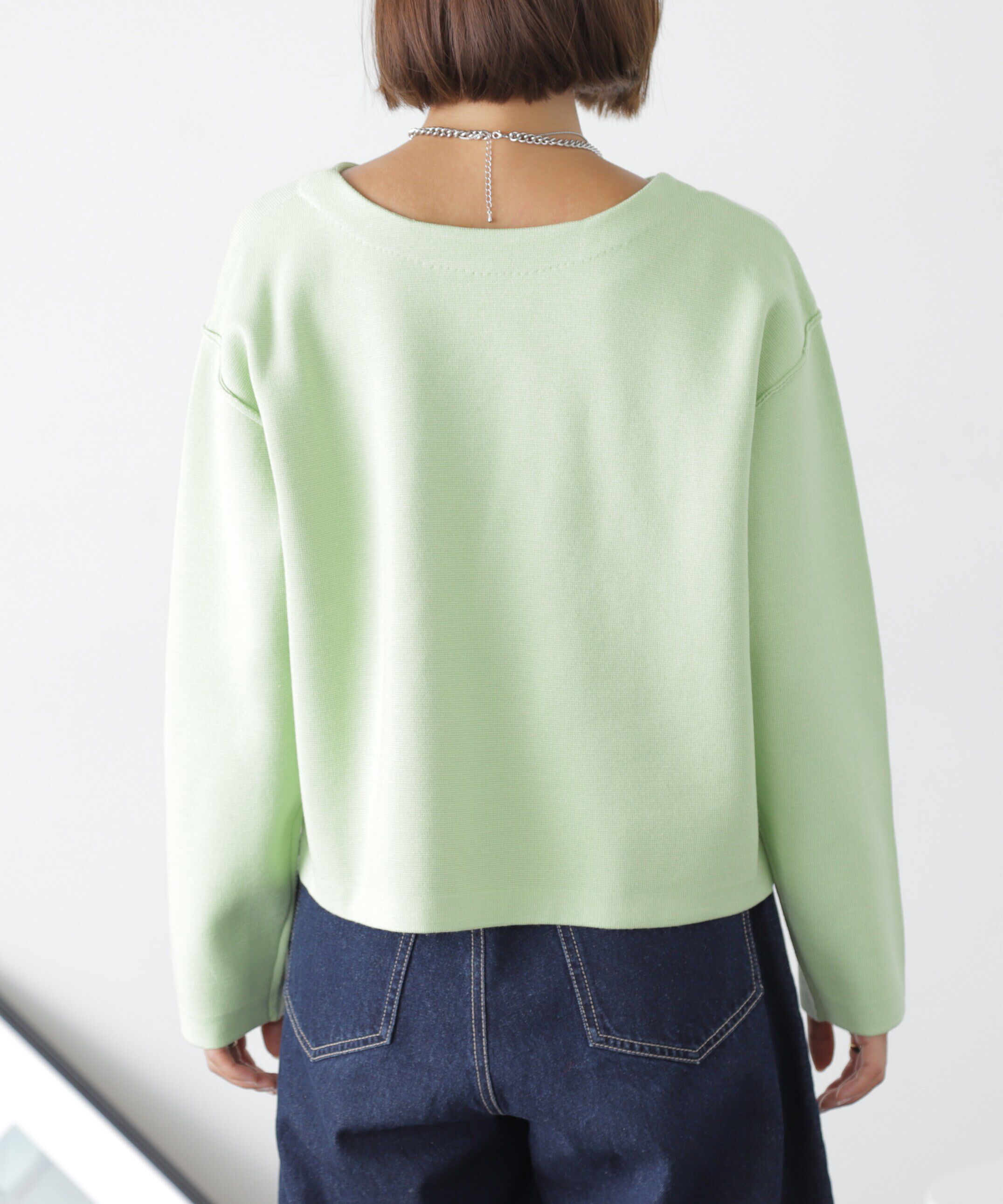  「［洗える］マシンウォッシャブルミラノリブルーズニット」|ニット・セーター|