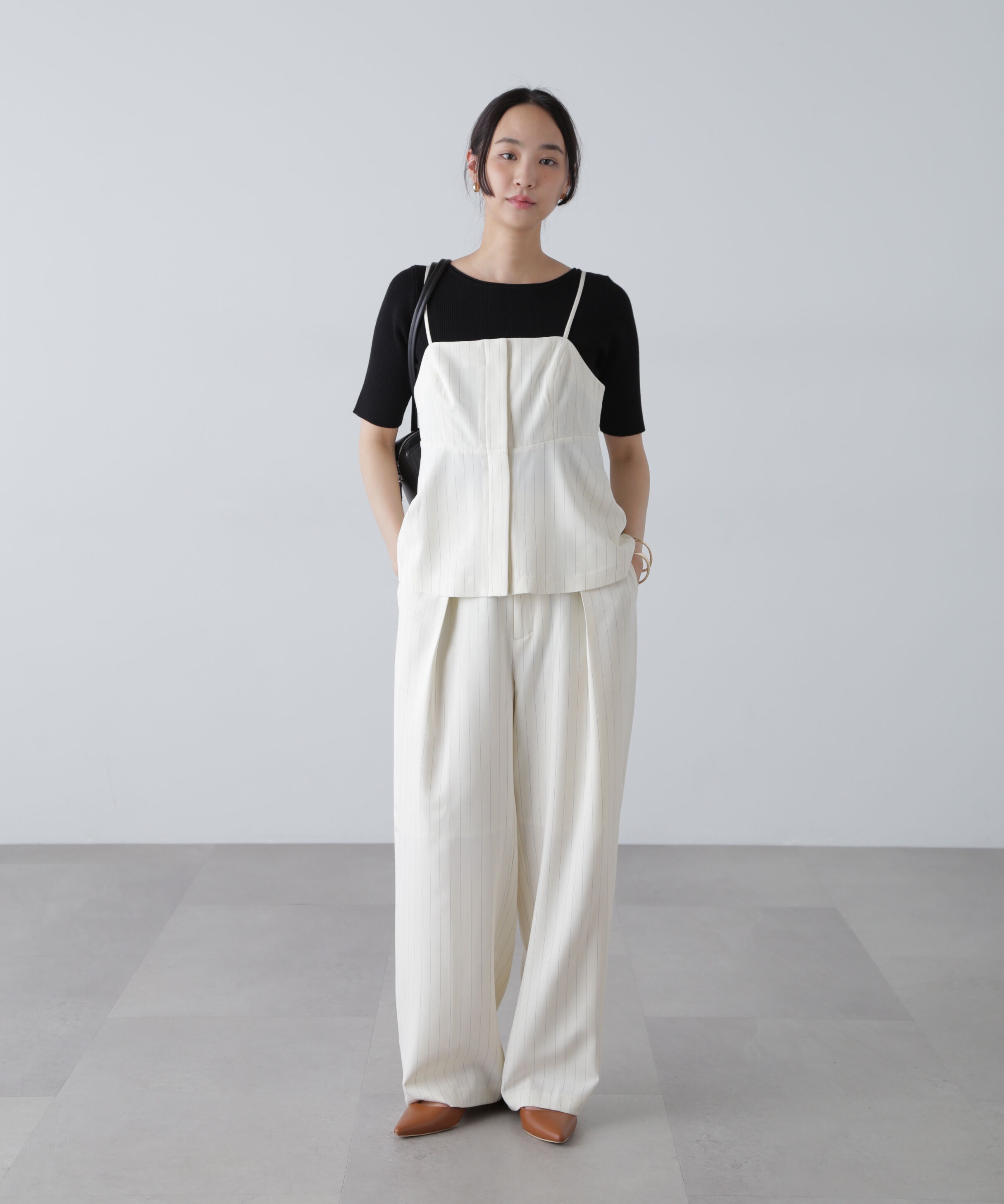  「〈セットアップ対応〉ペプラムキャミソールビスチェ」|シャツ・ブラウス|