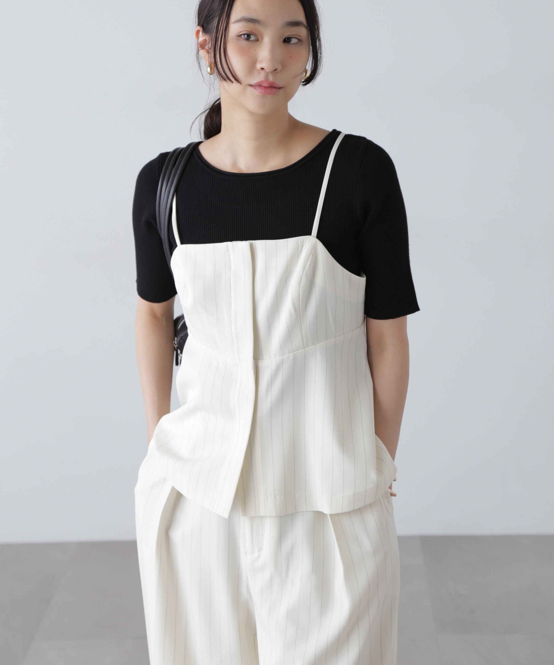  「〈セットアップ対応〉ペプラムキャミソールビスチェ」|シャツ・ブラウス|