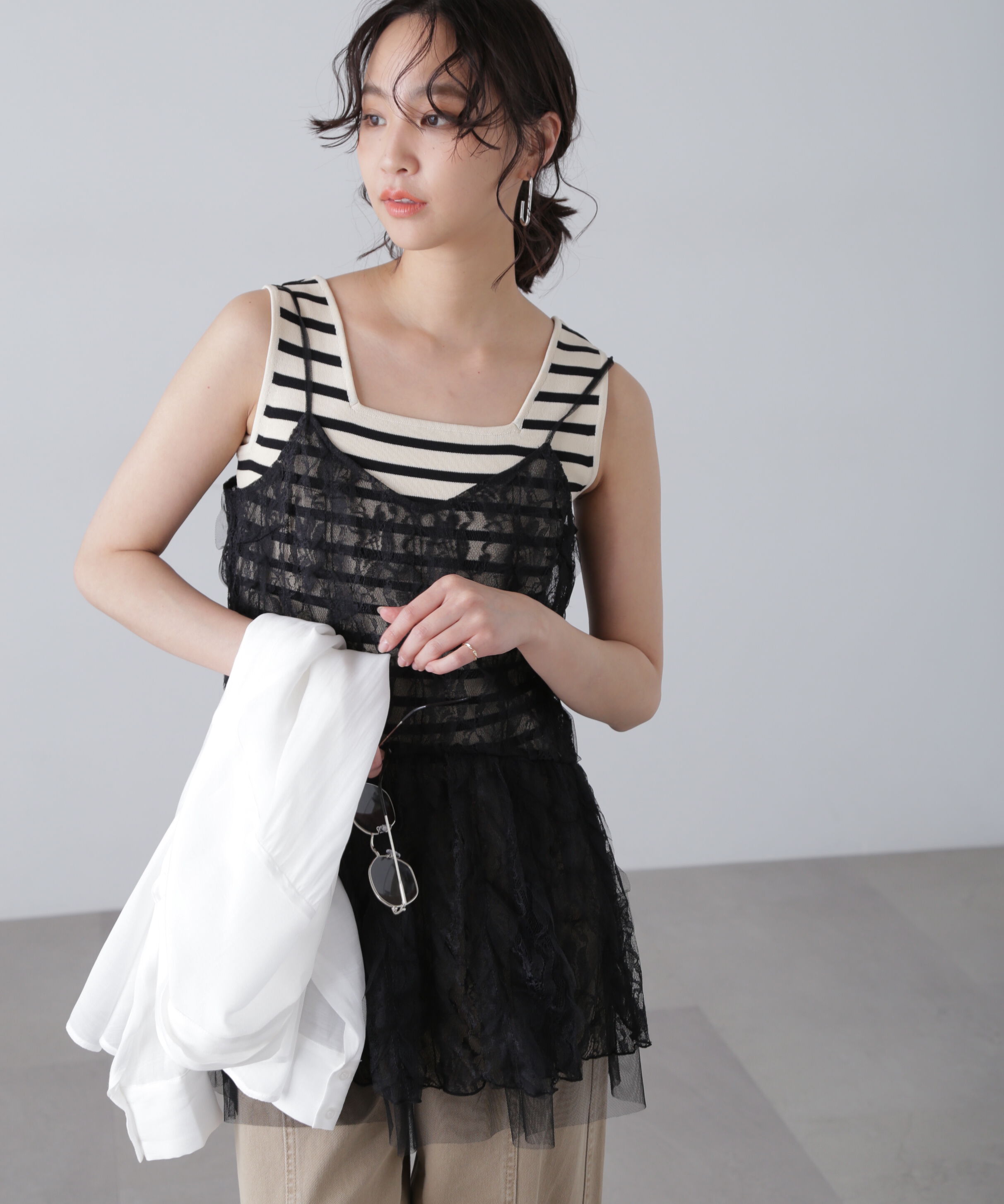  「ローティアードレースチュニック」|シャツ・ブラウス|