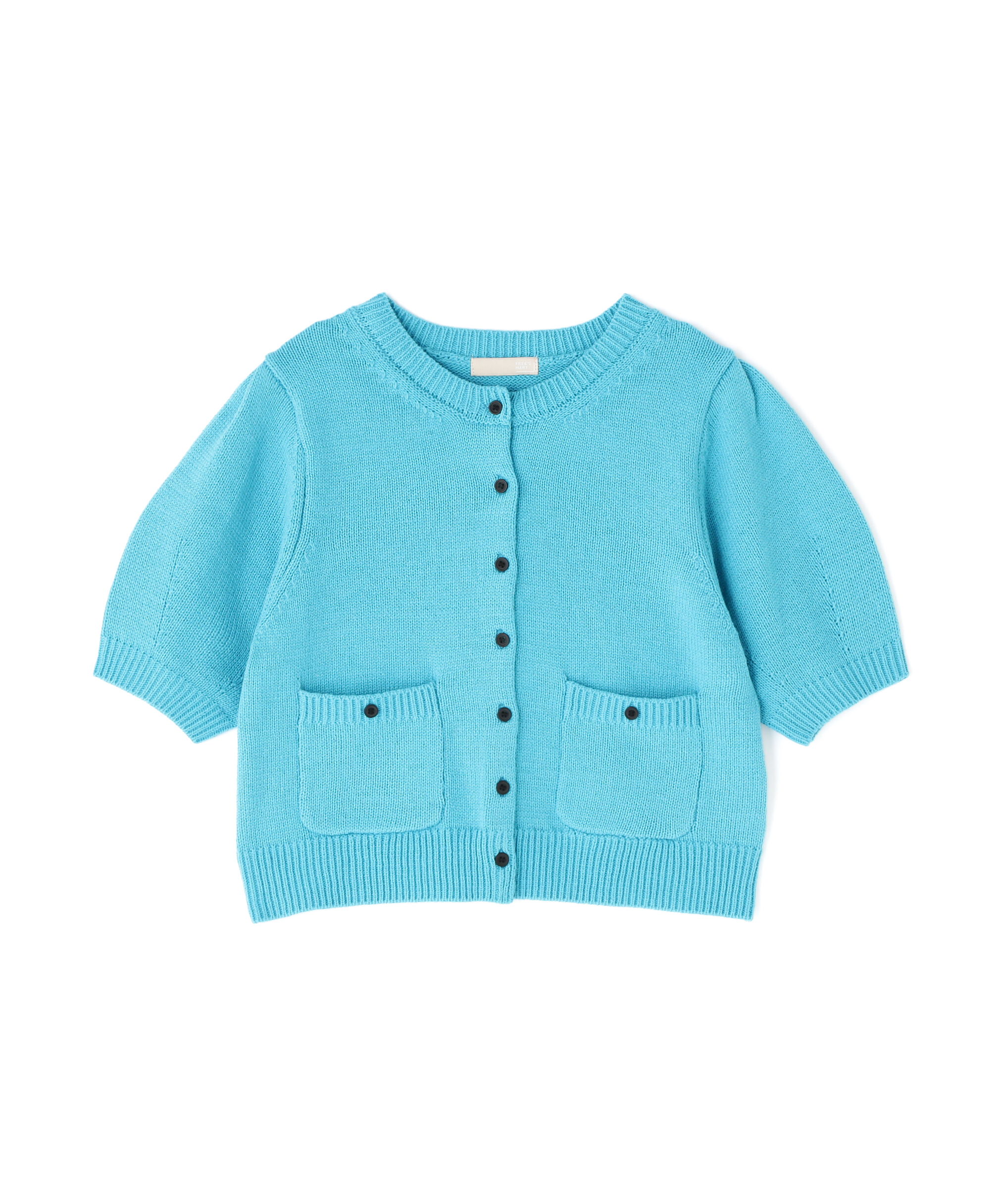  「フロントポケット半袖カーディガン」|ニット・セーター|