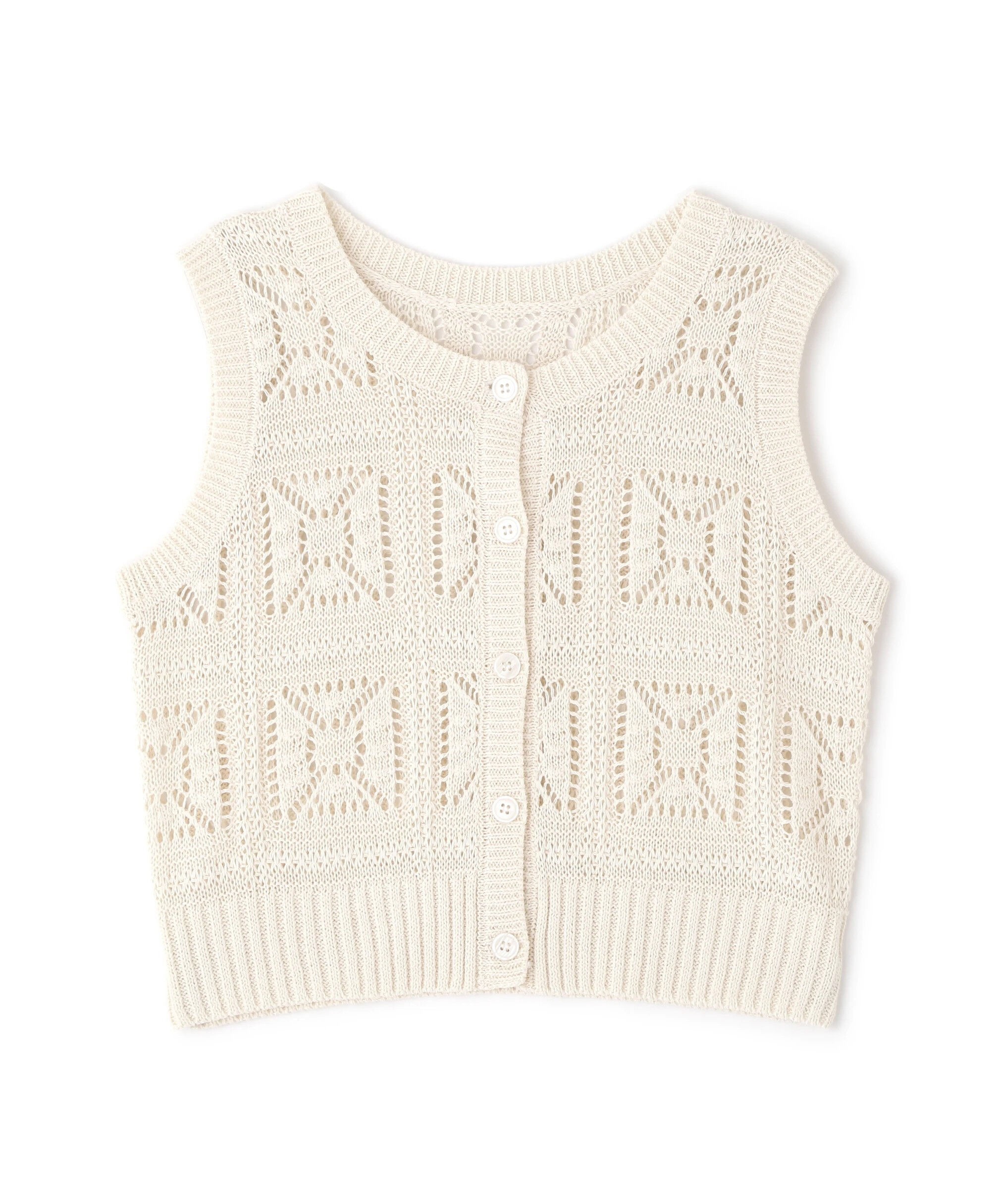  「前後2wayクロッシェニットベスト」|ニット・セーター|