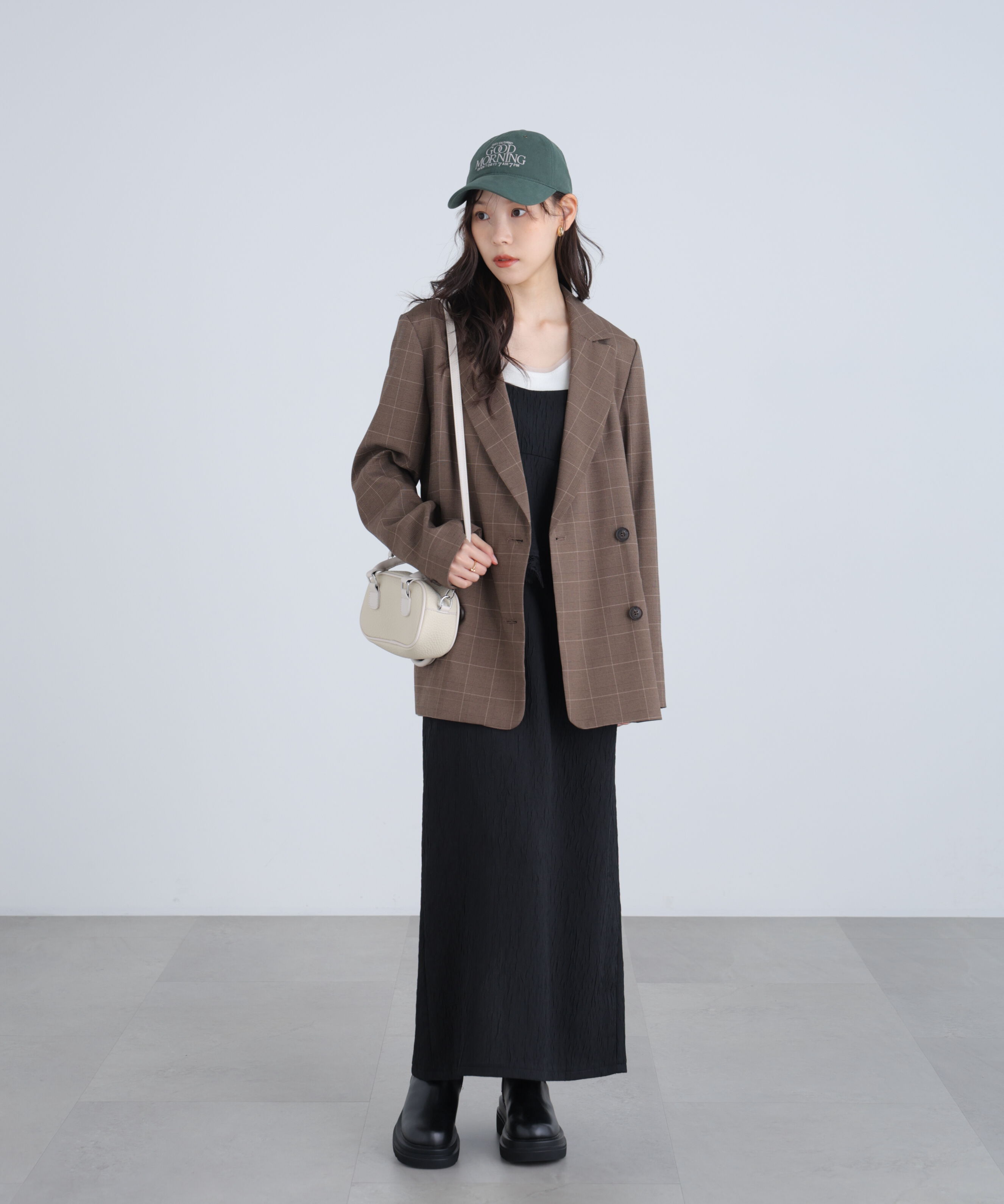  「ペプラムレースキャミワンピース」|ワンピース|