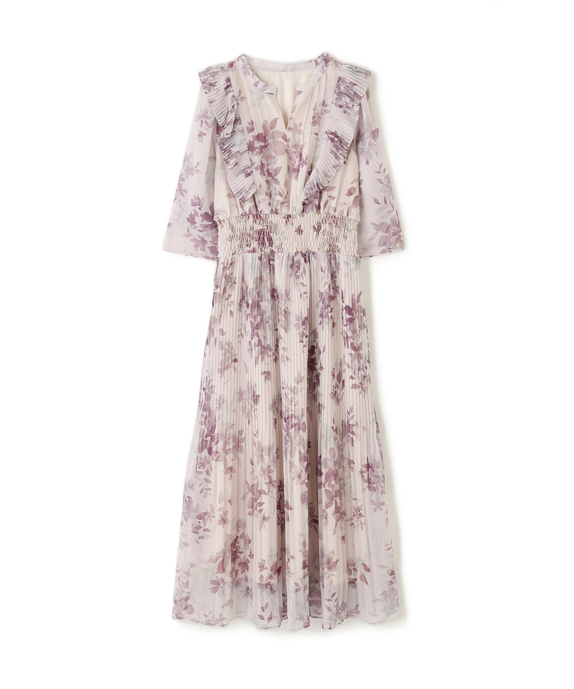  「ぼかしフラワープリントワンピース」|ワンピース|