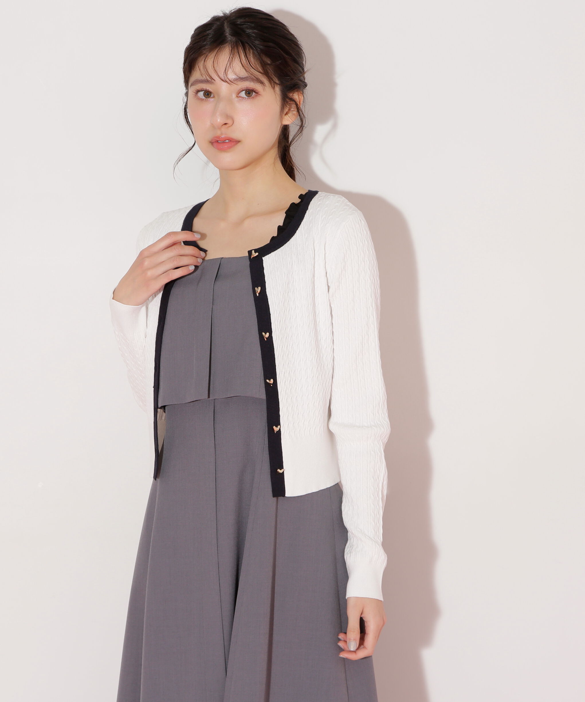  「ＵＶミニケーブルカーディガン」|ニット・セーター|