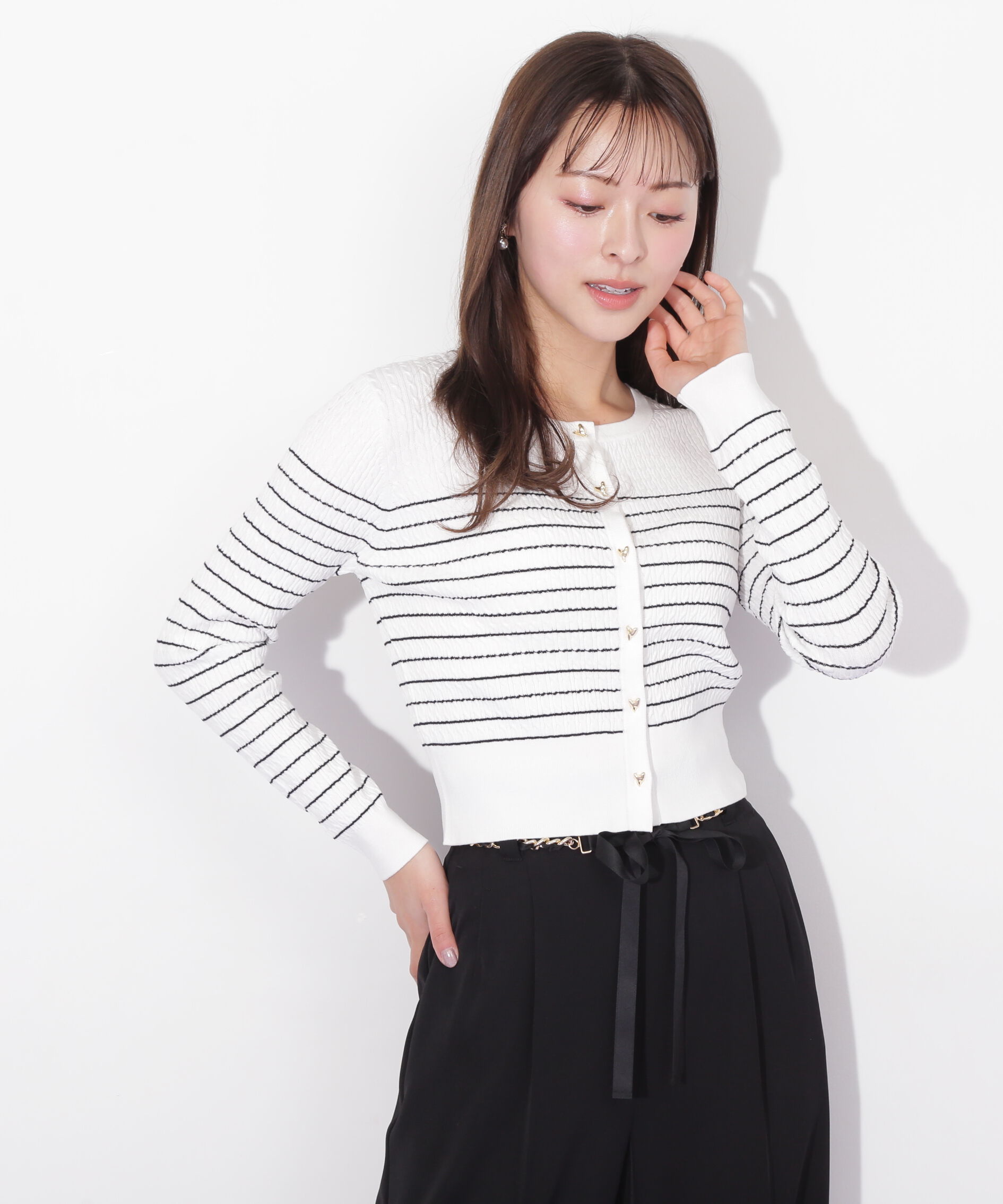  「ＵＶミニケーブルカーディガン」|ニット・セーター|