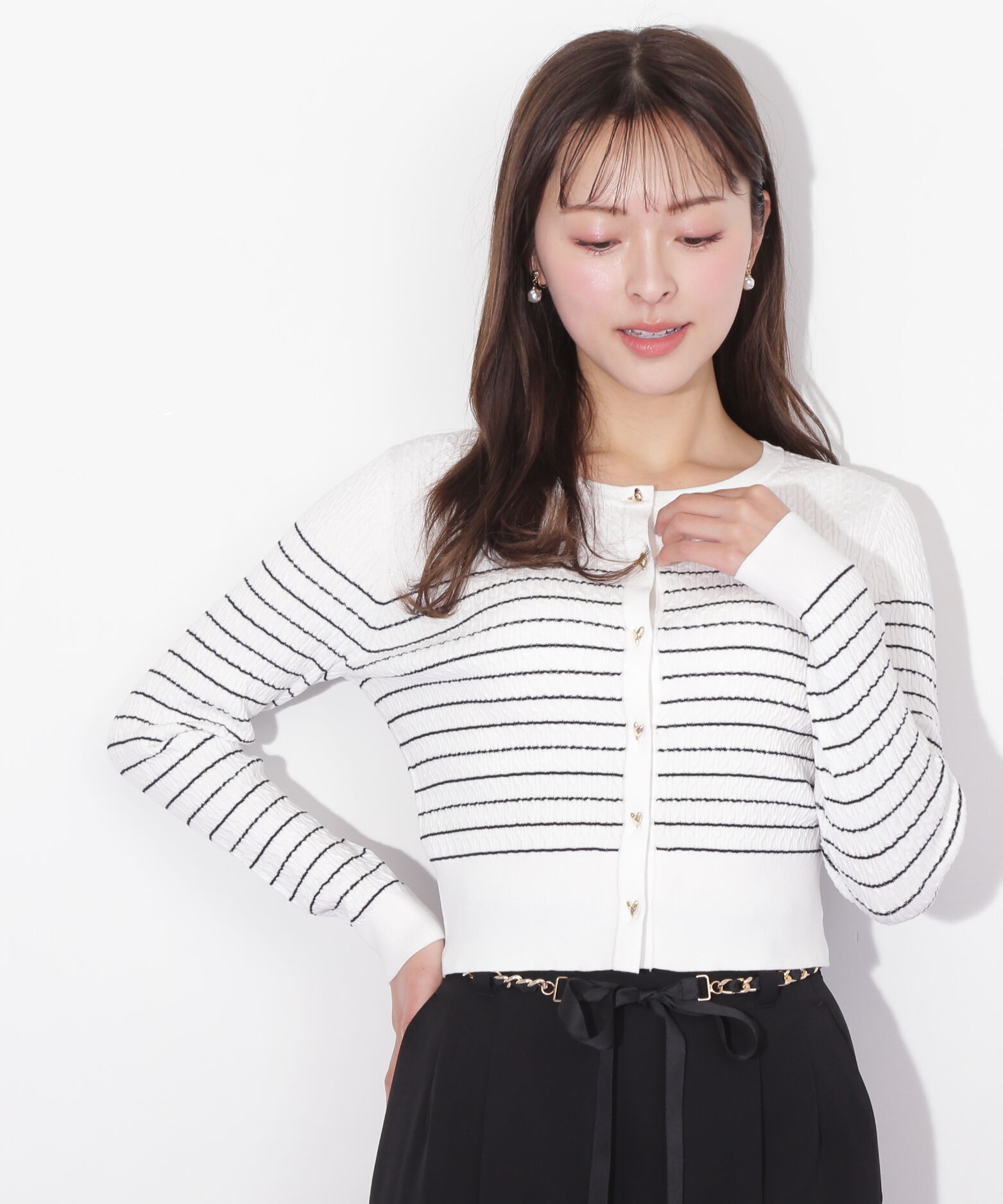  「ＵＶミニケーブルカーディガン」|ニット・セーター|