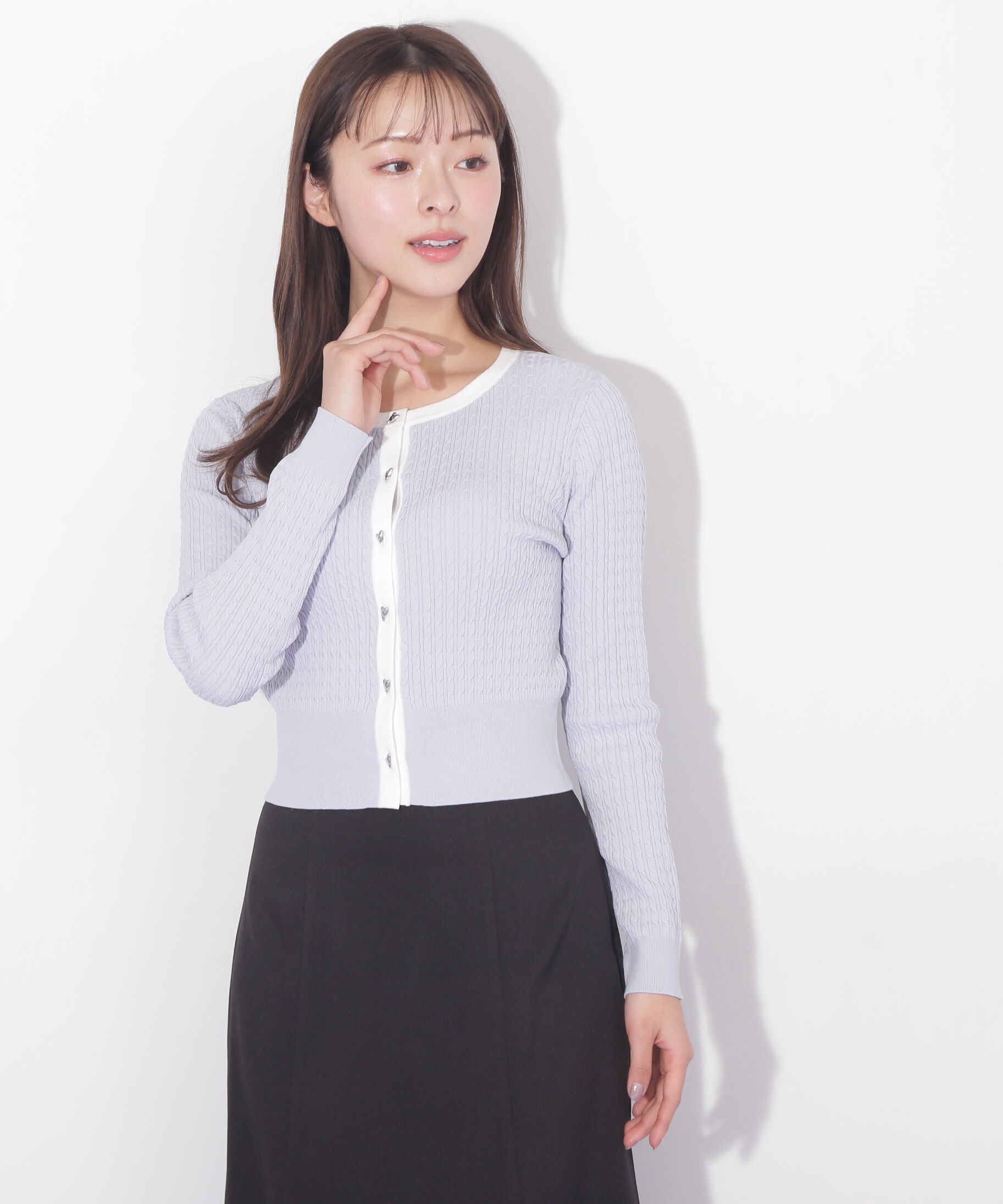  「ＵＶミニケーブルカーディガン」|ニット・セーター|