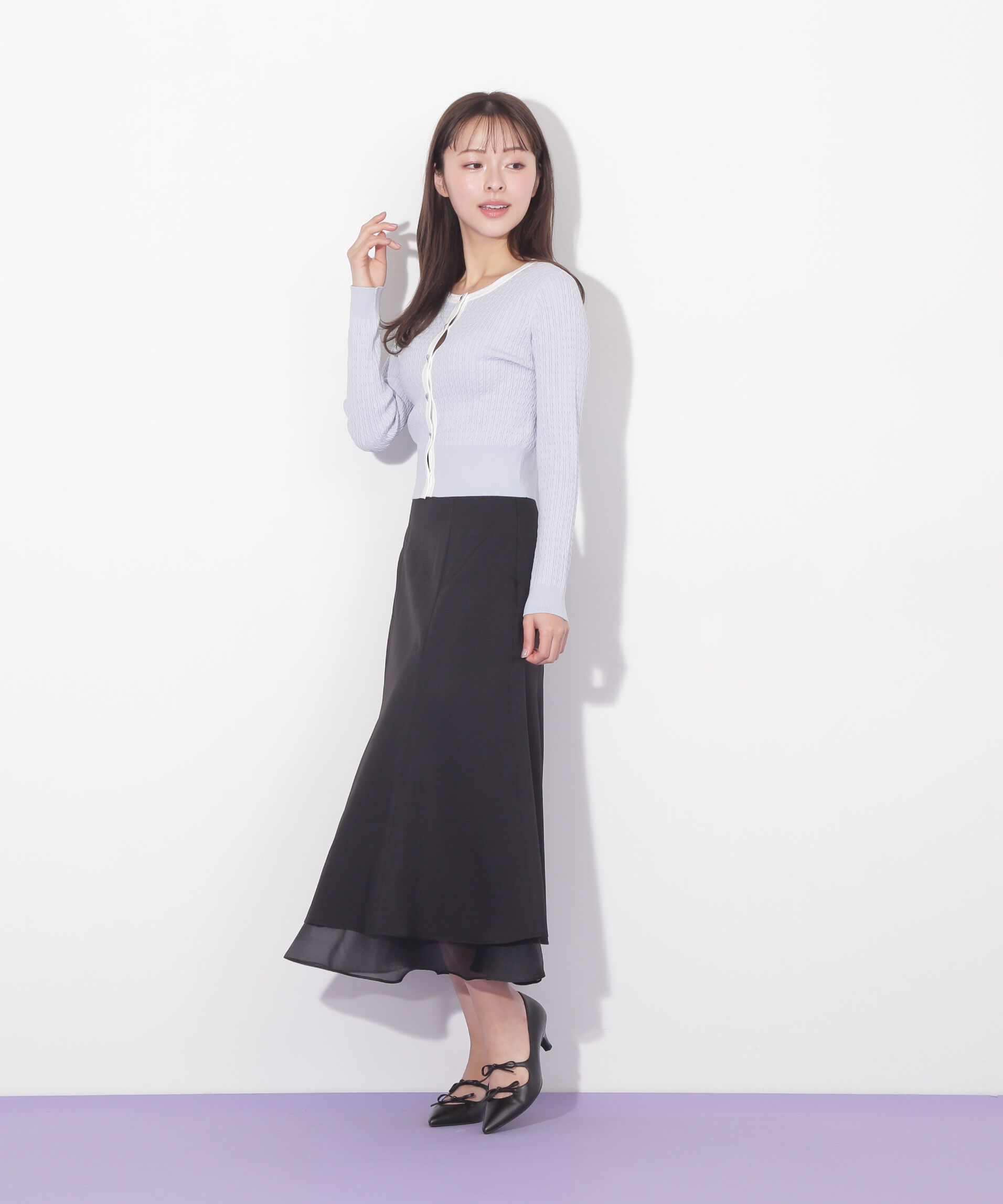  「ＵＶミニケーブルカーディガン」|ニット・セーター|