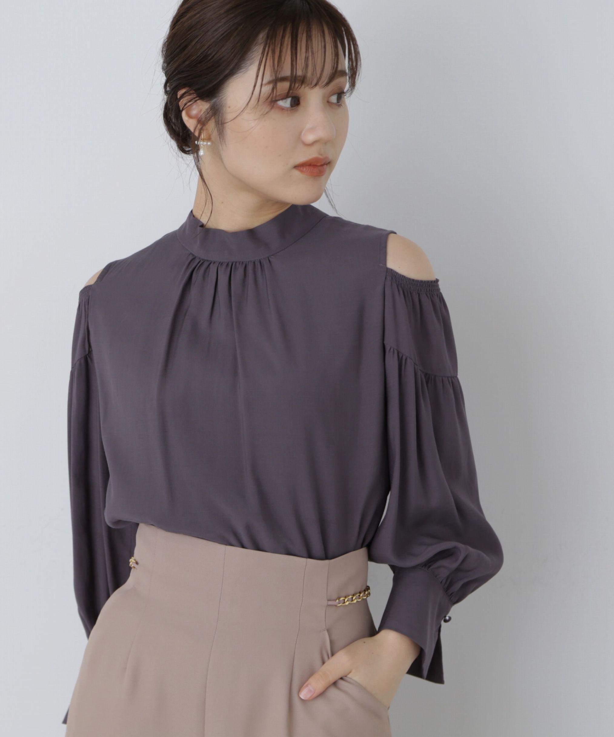 PROPORTION BODY DRESSING「前後2Wayリボンオープンショルダーブラウス」|シャツ・ブラウス|